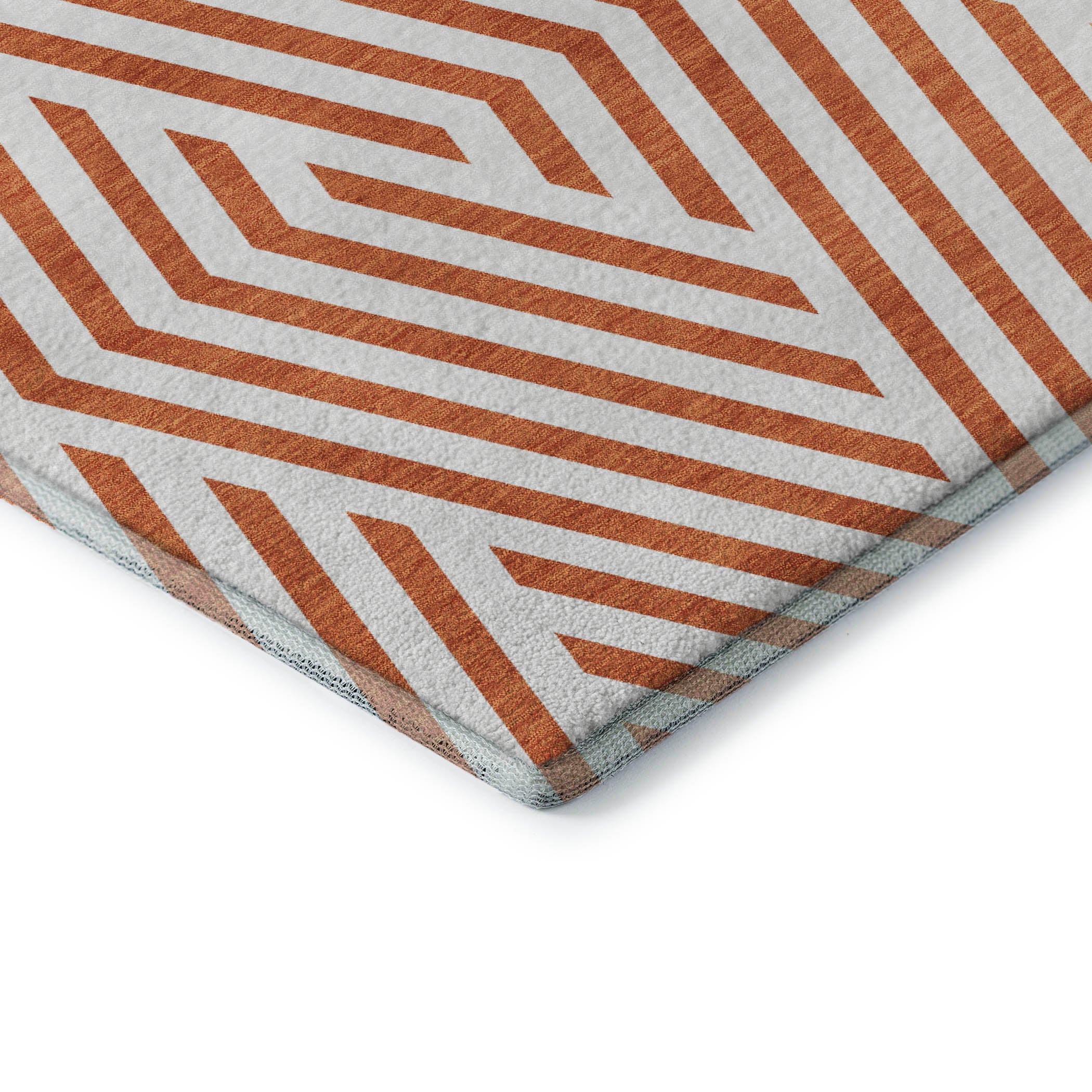 Oaxaca Machine Washable Transitional Paprika Orange Rug 1'8" x 2'6" #shape_Rectangle