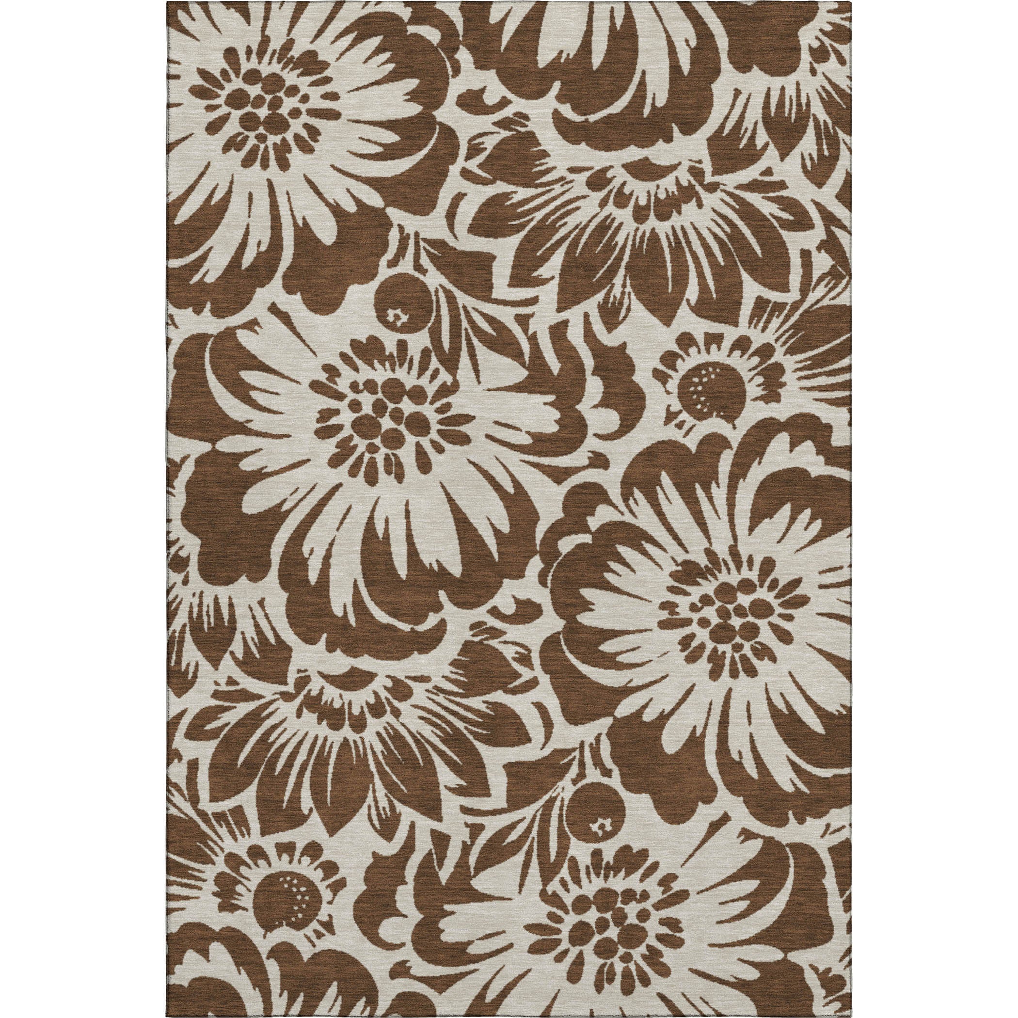 Cartagena Machine Washable Transitional Brown Rug 2'6" x 3'10" #shape_Rectangle
