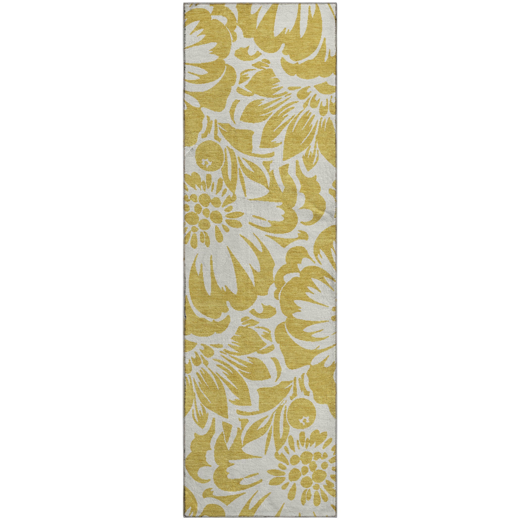 Cartagena Machine Washable Transitional Gold Rug 2'3" x 7'6" #shape_Runner