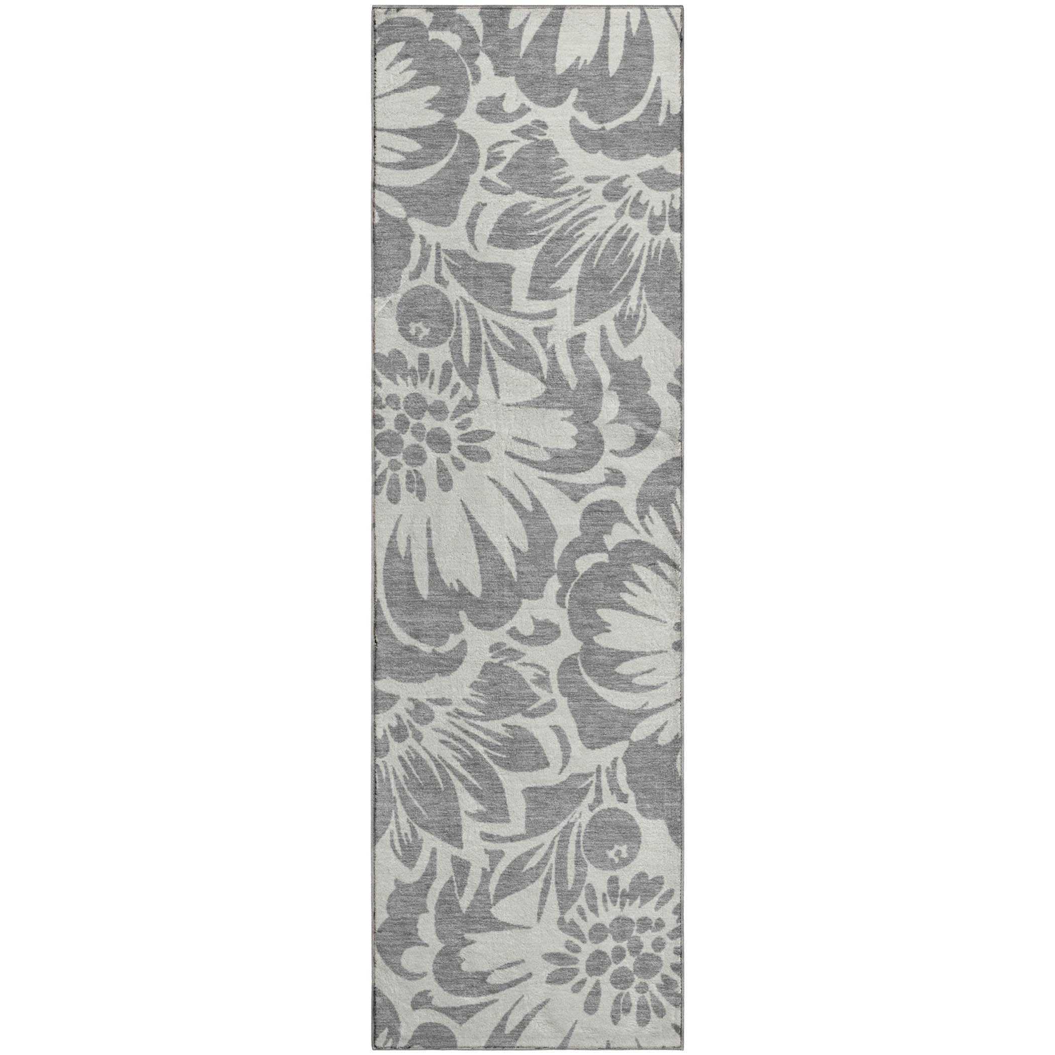 Cartagena Machine Washable Transitional Gray Rug 2'3" x 7'6" #shape_Runner