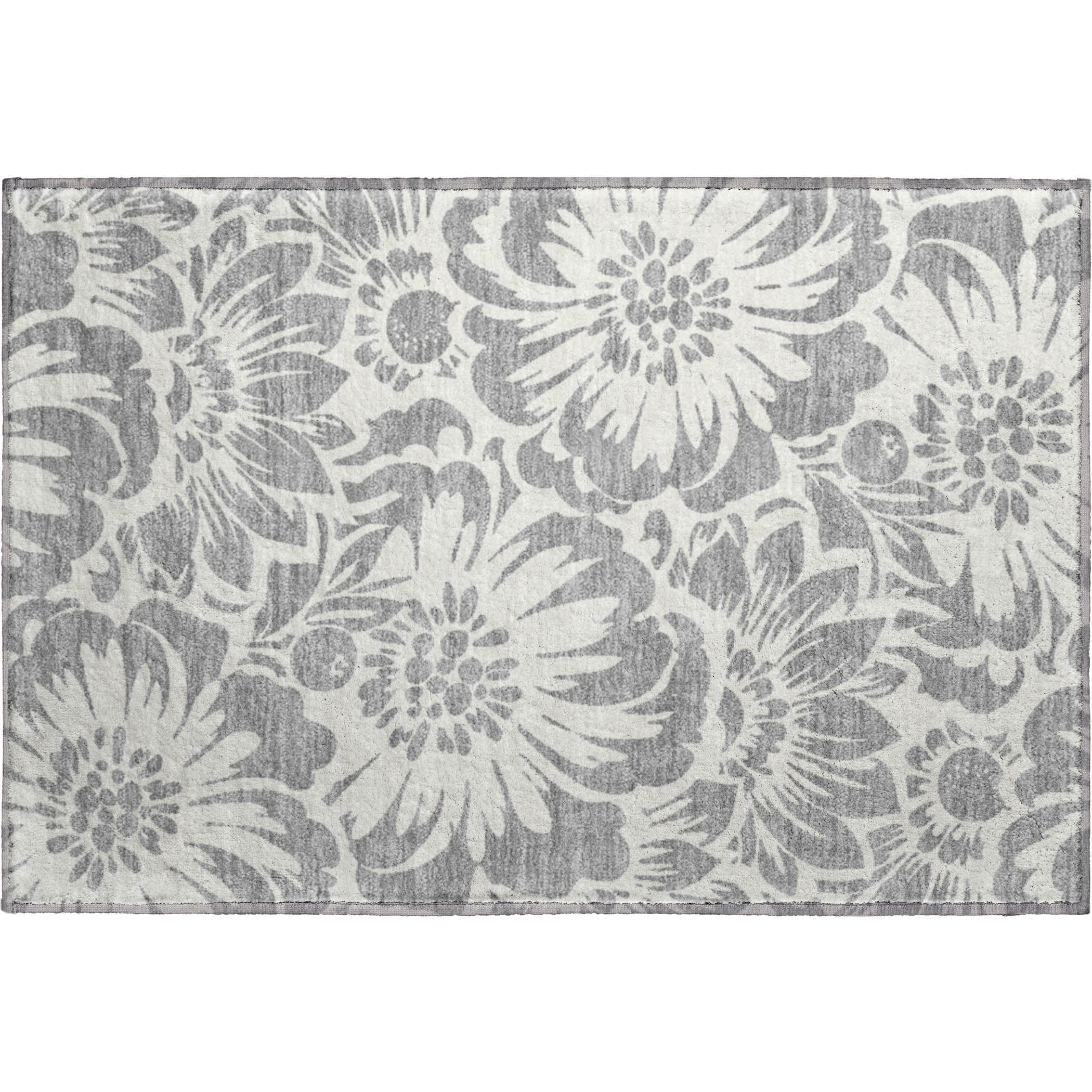 Cartagena Machine Washable Transitional Gray Rug 1'8" x 2'6" #shape_Rectangle