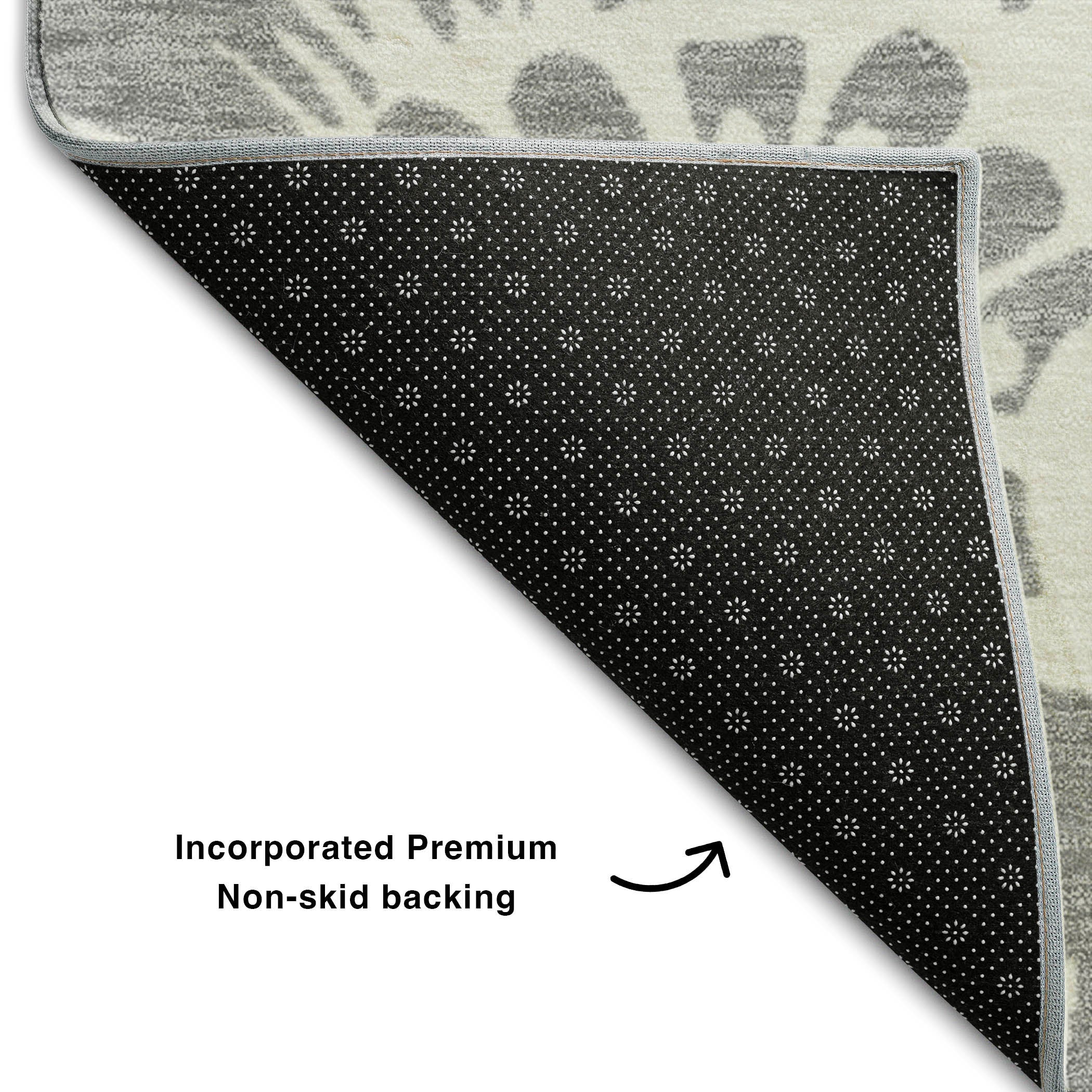 Cartagena Machine Washable Transitional Gray Rug 1'8" x 2'6" #shape_Rectangle