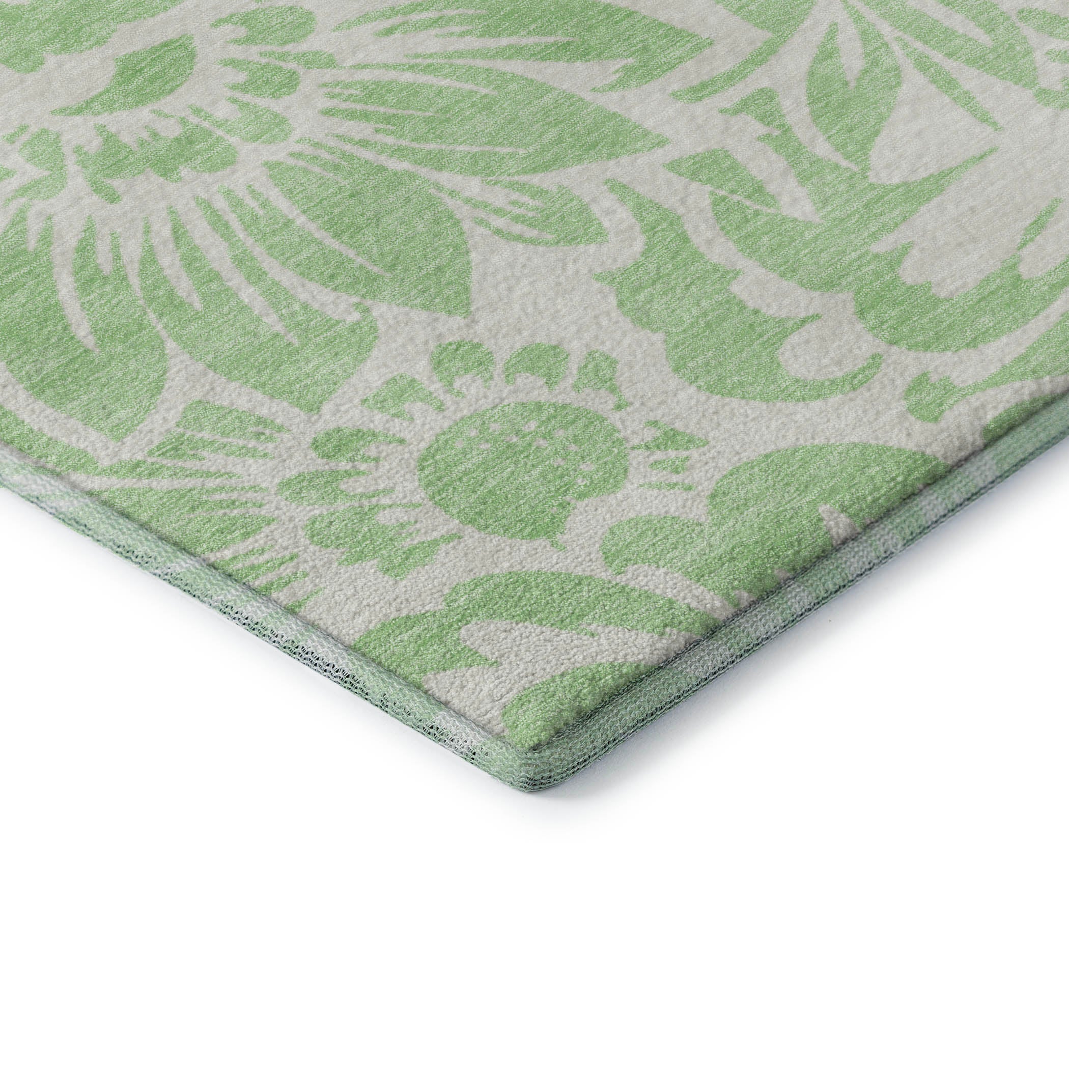 Cartagena Machine Washable Transitional Mint Green Rug 1'8" x 2'6" #shape_Rectangle