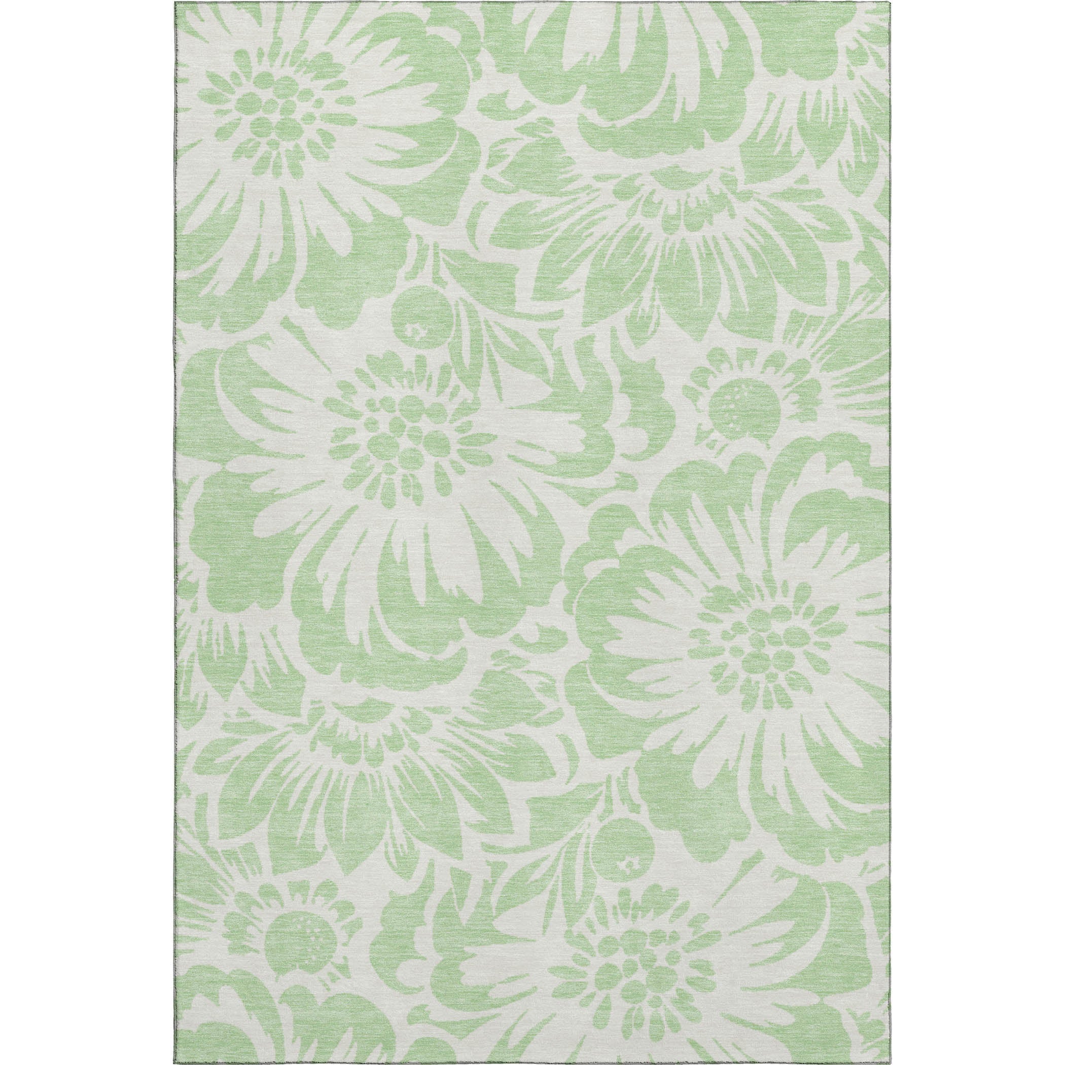 Cartagena Machine Washable Transitional Mint Green Rug 2'6" x 3'10" #shape_Rectangle