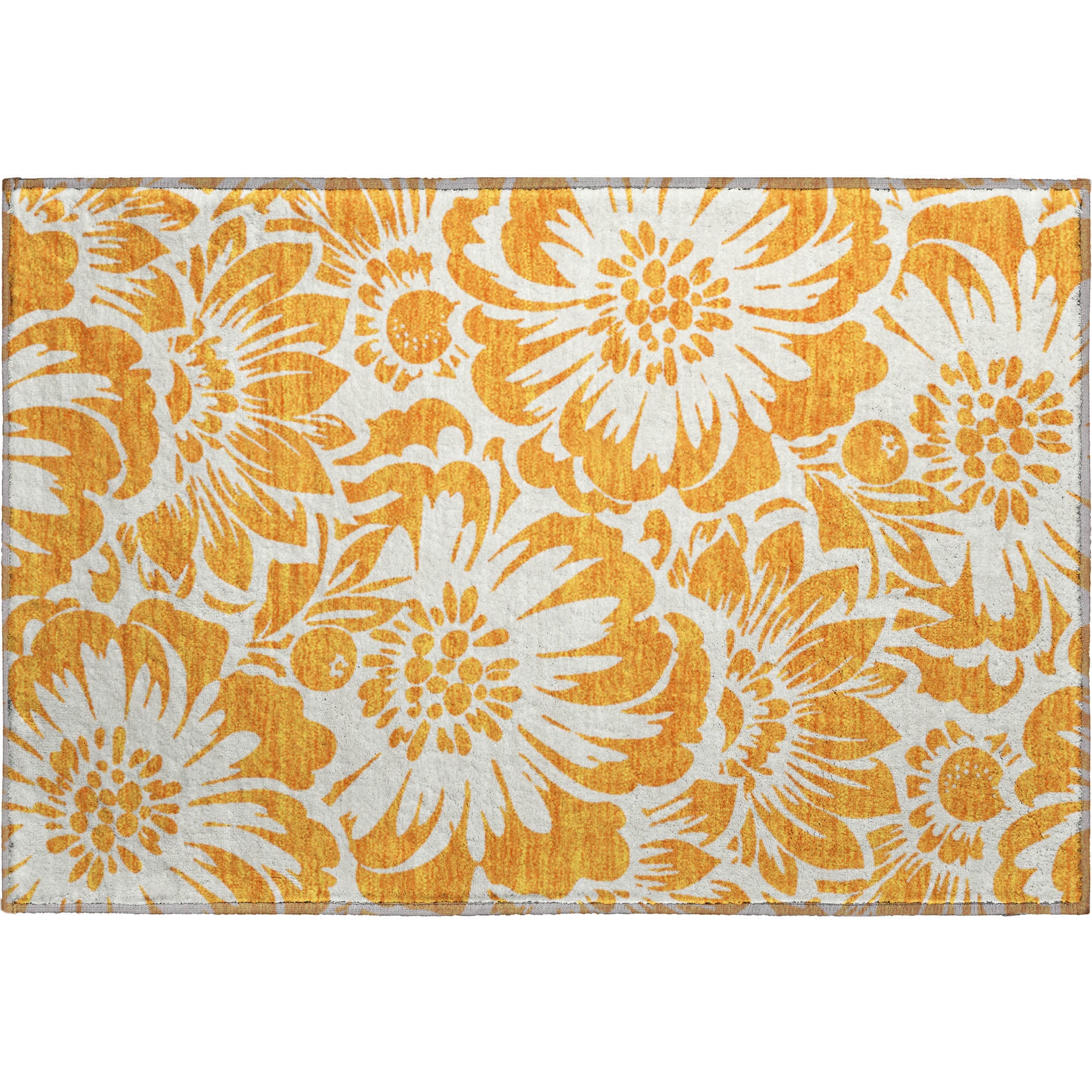 Cartagena Machine Washable Transitional Orange Rug 1'8" x 2'6" #shape_Rectangle