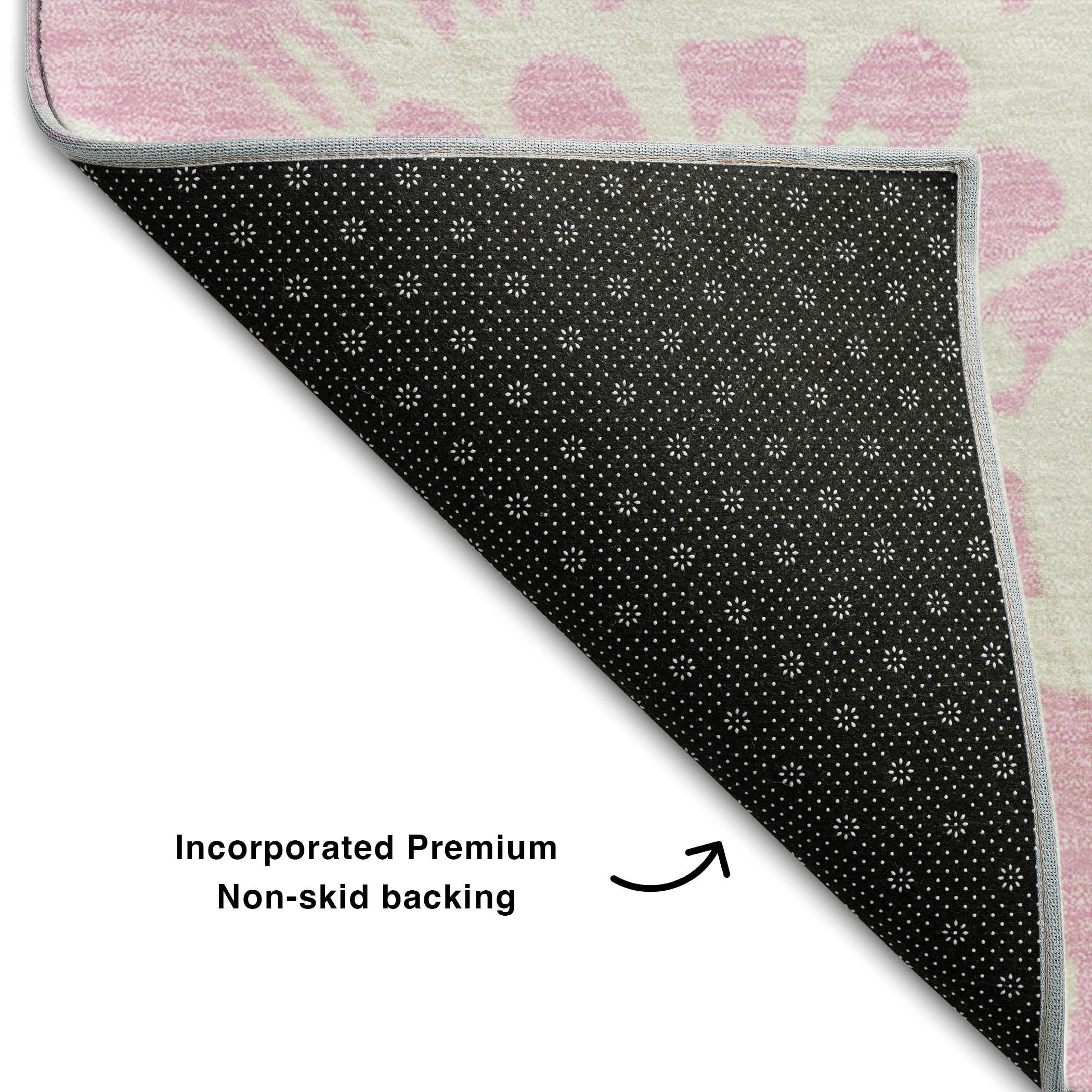 Cartagena Machine Washable Transitional Pink Rug 1'8" x 2'6" #shape_Rectangle