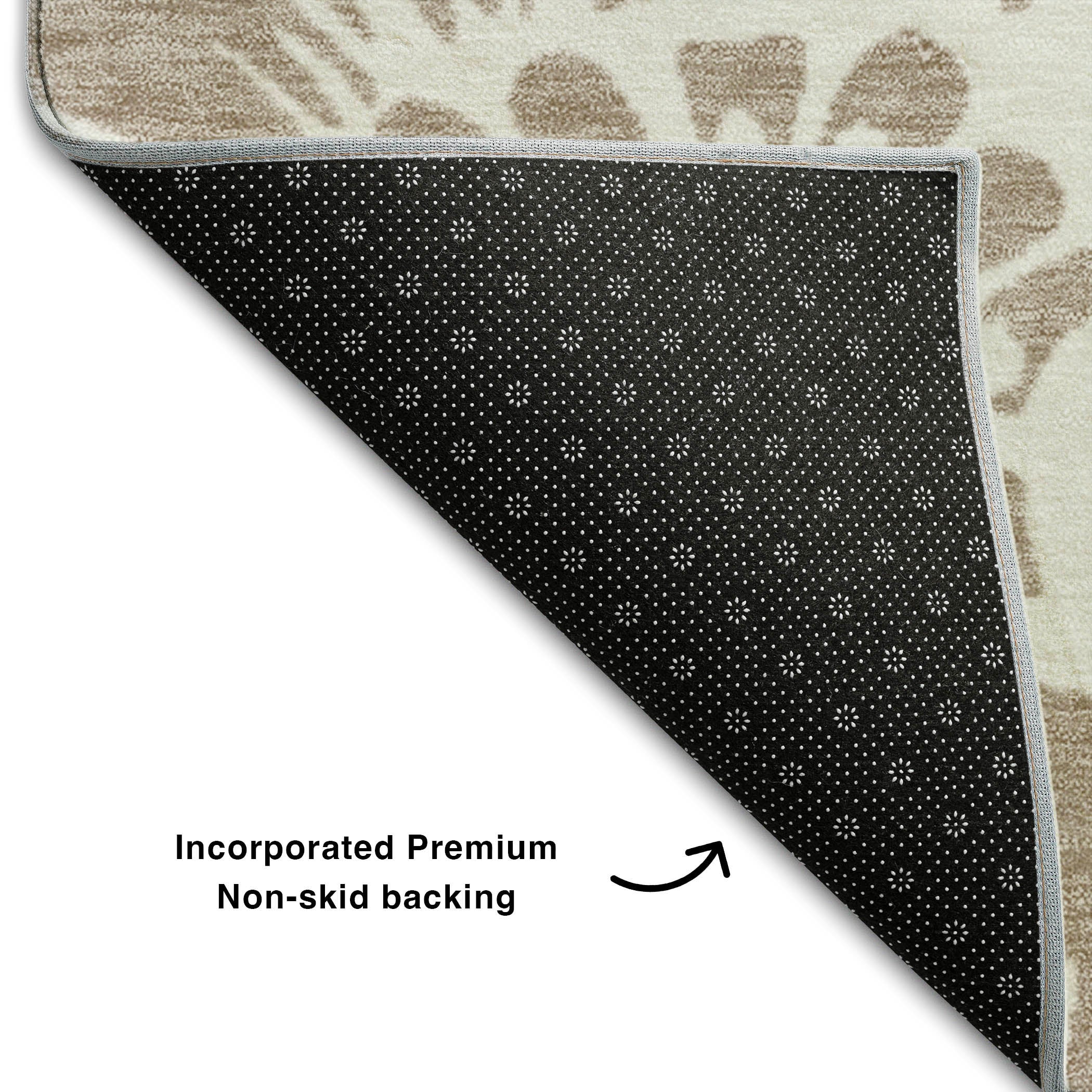 Cartagena Machine Washable Transitional Taupe Brown Rug 1'8" x 2'6" #shape_Rectangle