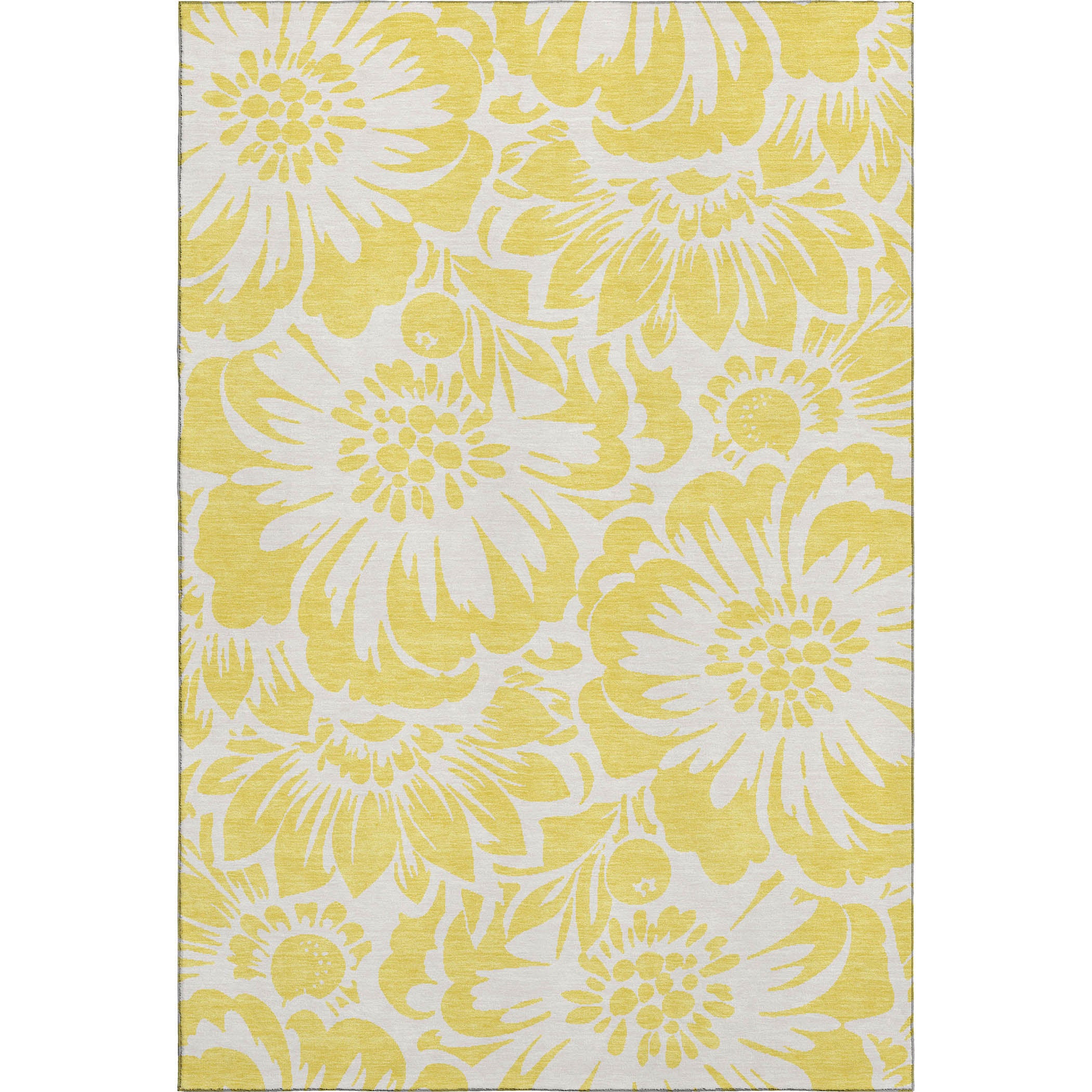 Cartagena Machine Washable Transitional Yellow Gold Rug 2'6" x 3'10" #shape_Rectangle