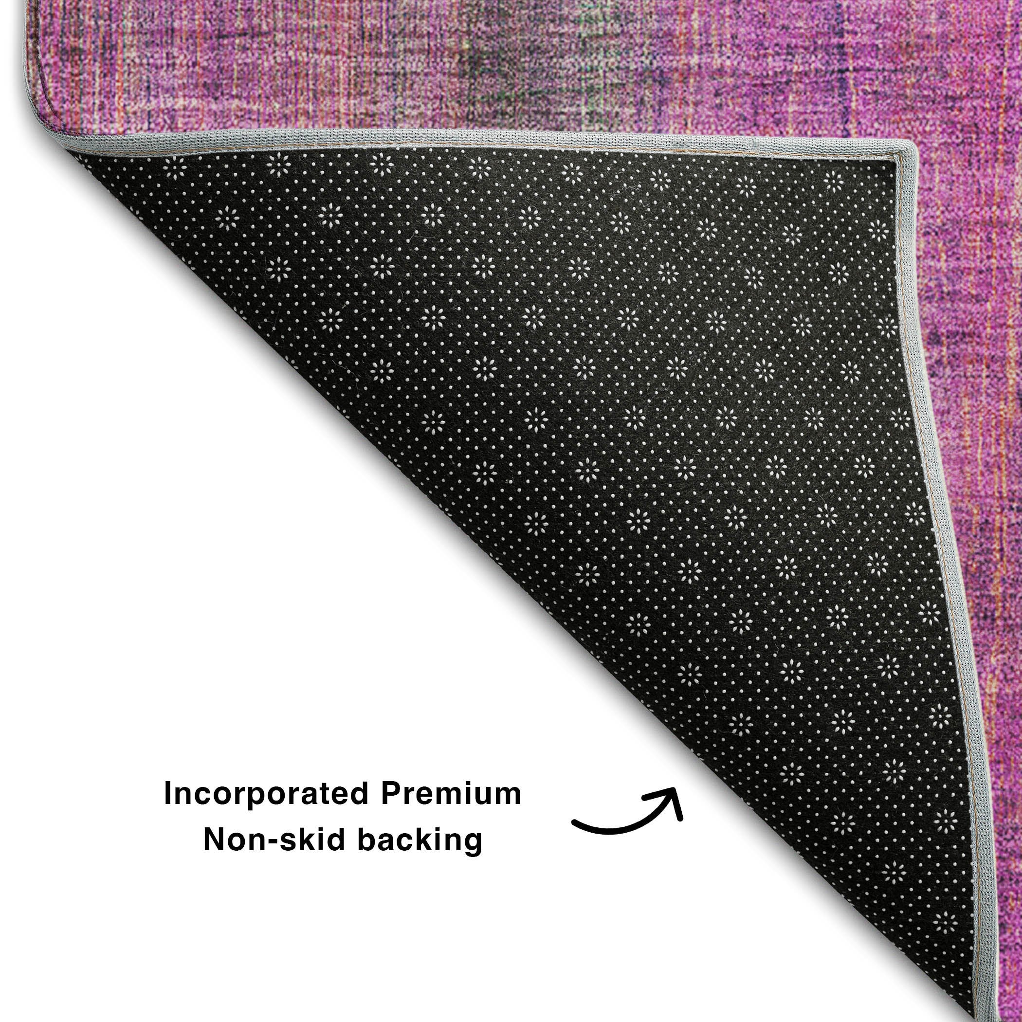 Budapest Machine Washable Transitional Lilac Purple Rug 1'8" x 2'6" #shape_Rectangle