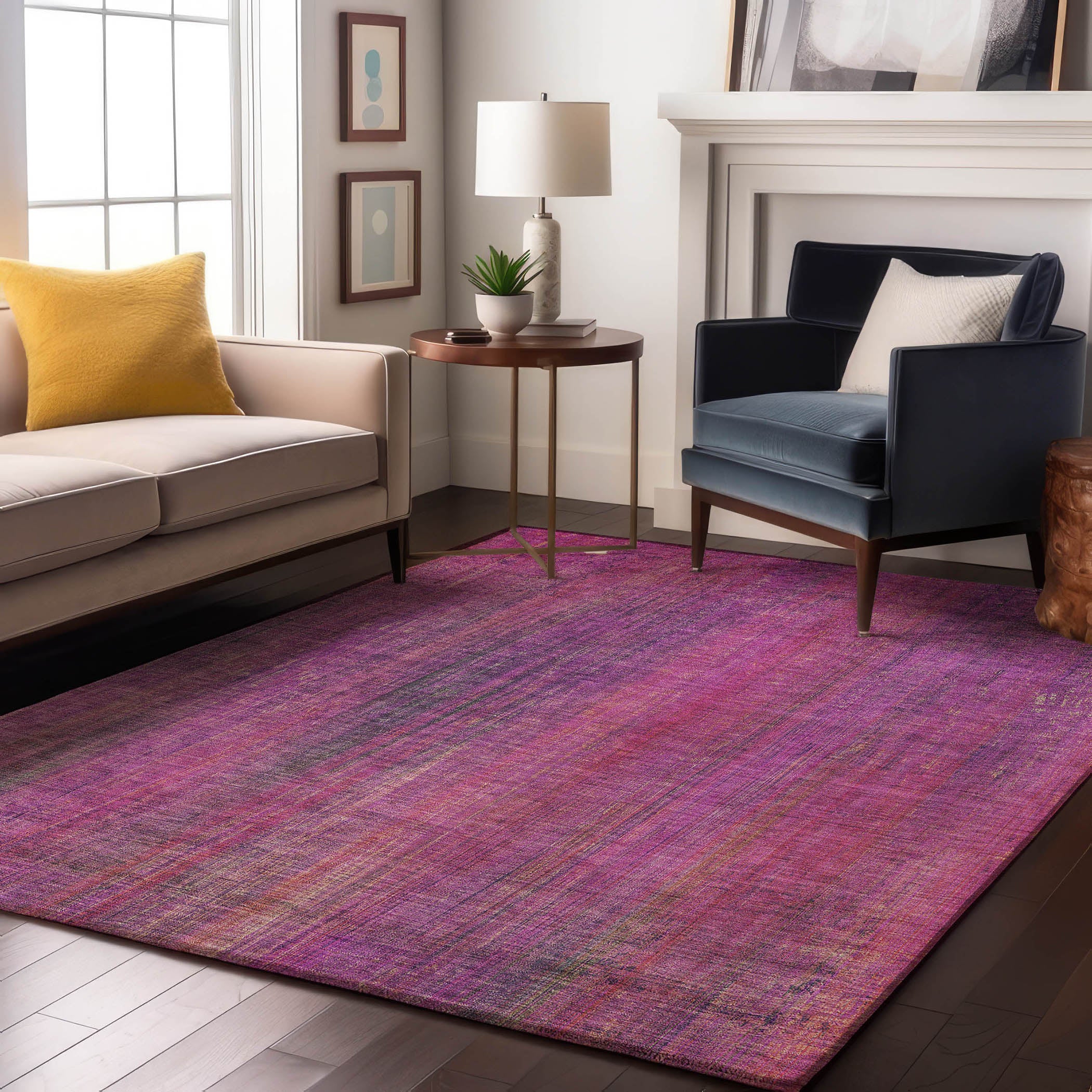Budapest Machine Washable Transitional Lilac Purple Rug 2'6" x 3'10" #shape_Rectangle
