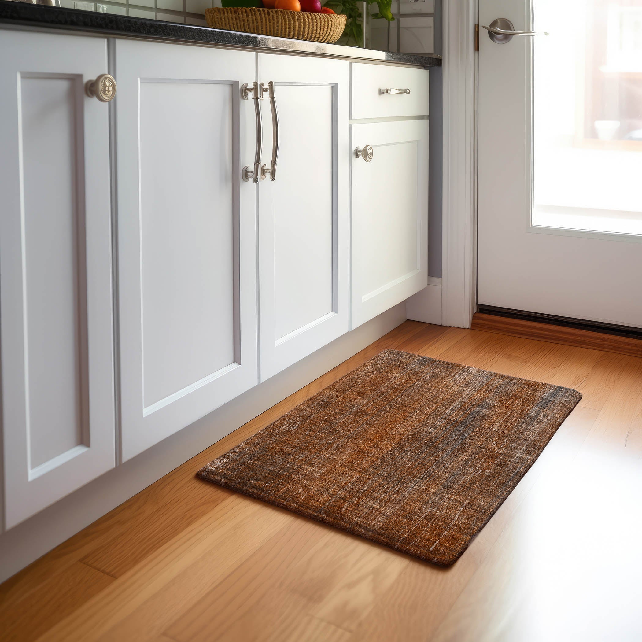 Budapest Machine Washable Transitional Paprika Orange Rug 1'8" x 2'6" #shape_Rectangle