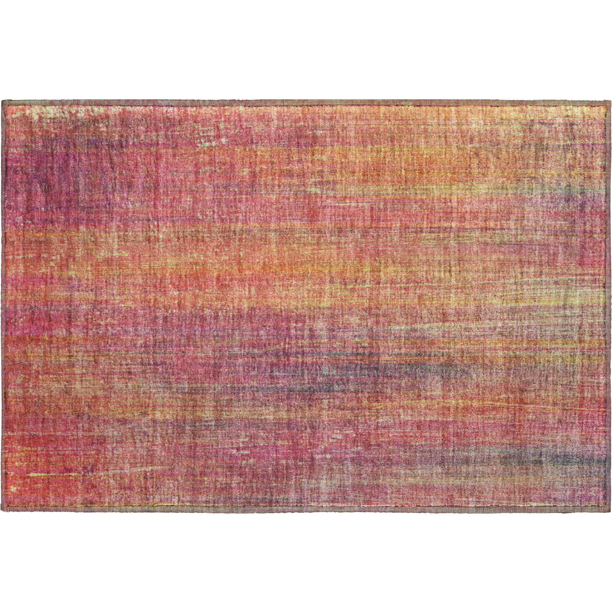 Budapest Machine Washable Transitional Red Rug 1'8" x 2'6" #shape_Rectangle