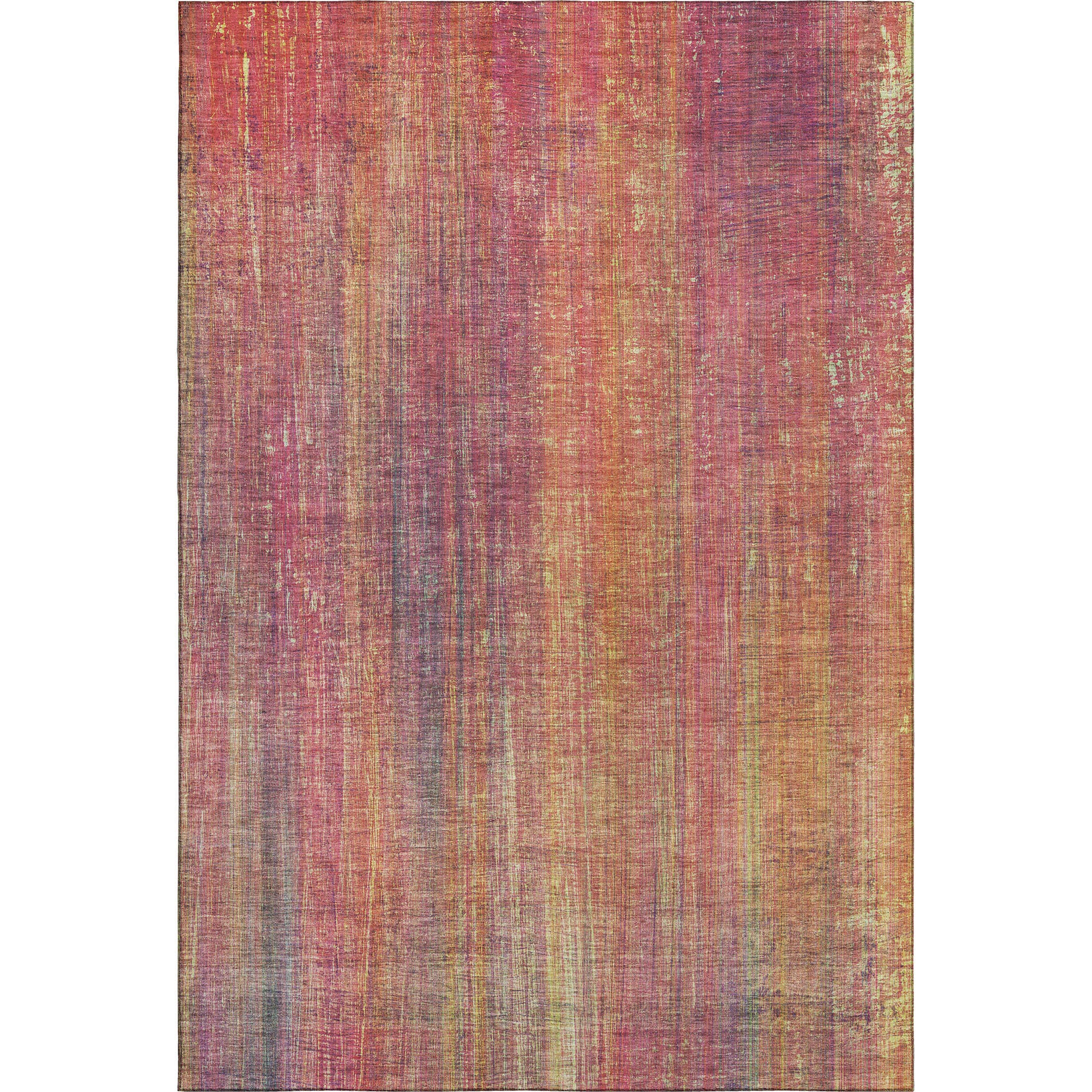 Budapest Machine Washable Transitional Red Rug 2'6" x 3'10" #shape_Rectangle