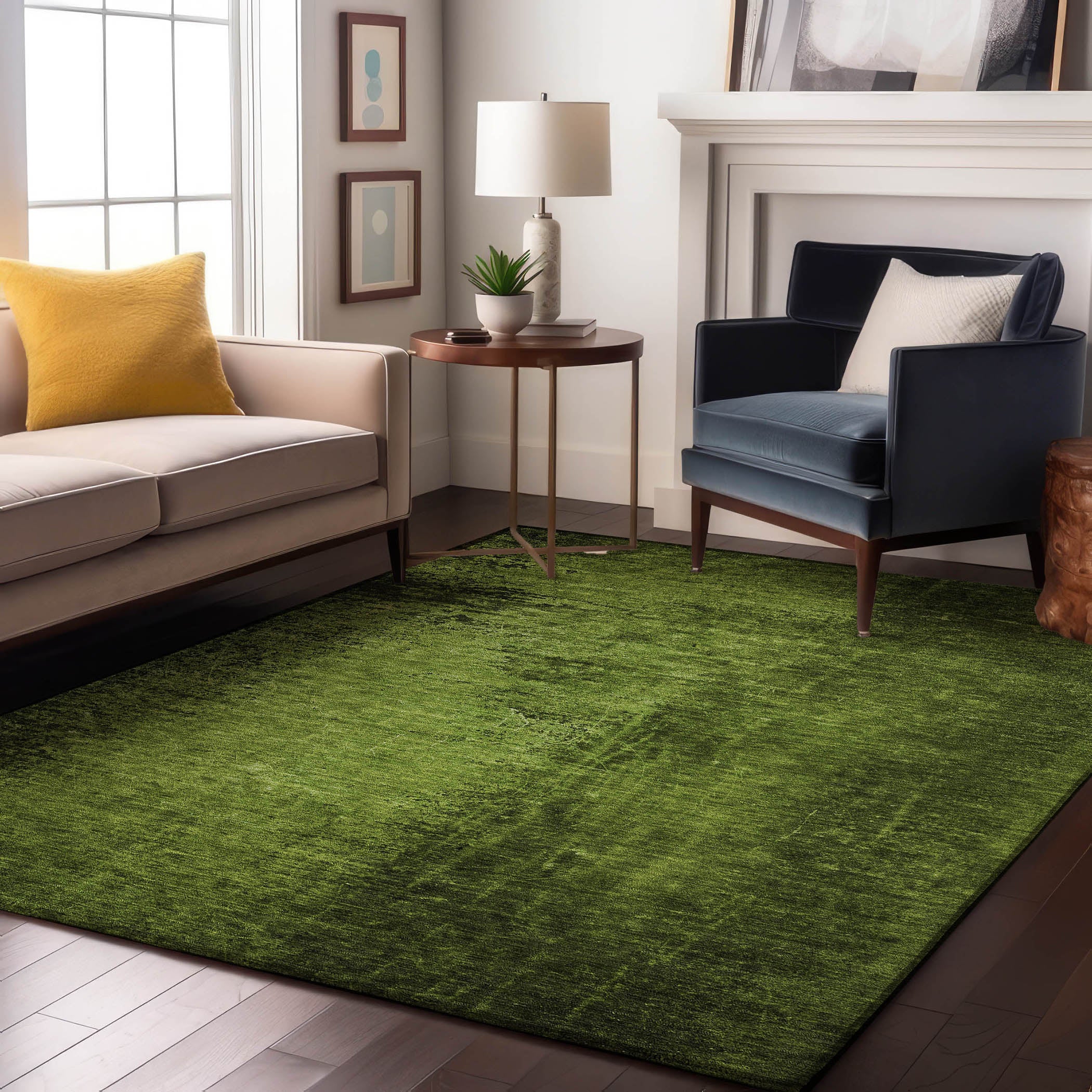Jaipur Machine Washable Transitional Green Rug 2'6" x 3'10" #shape_Rectangle