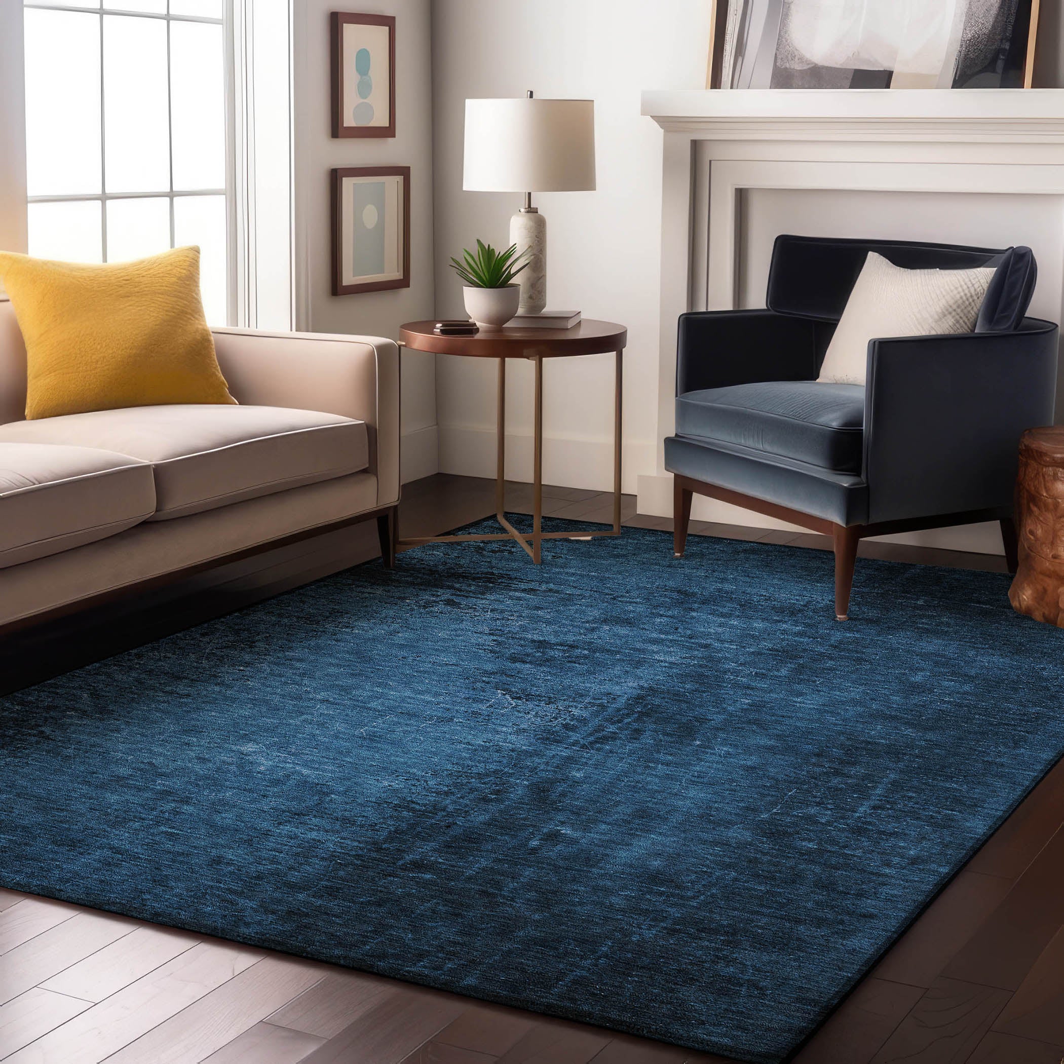 Jaipur Machine Washable Transitional Navy Blue Rug 2'6" x 3'10" #shape_Rectangle