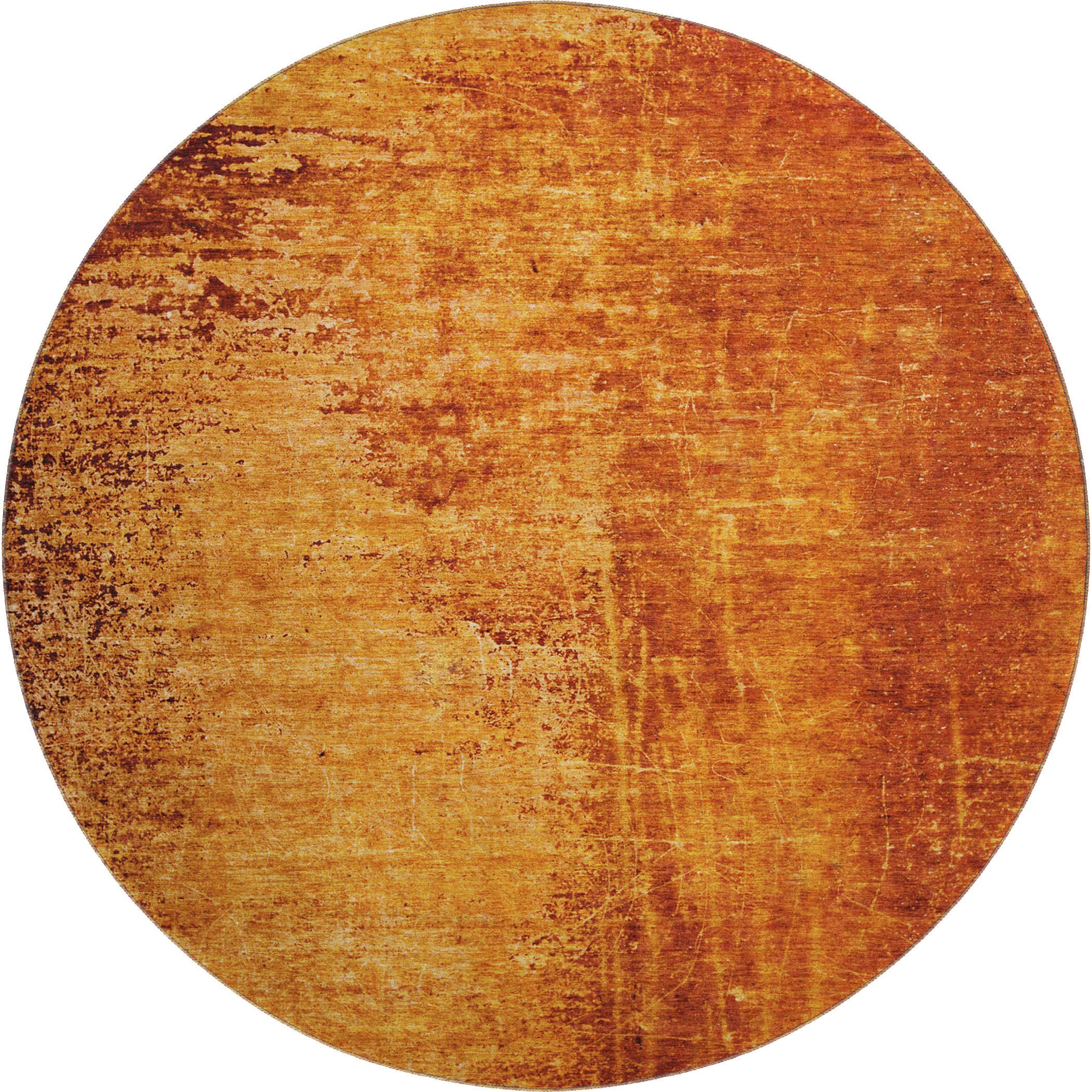 Jaipur Machine Washable Transitional Paprika Orange Rug 8' x 8' #shape_Round