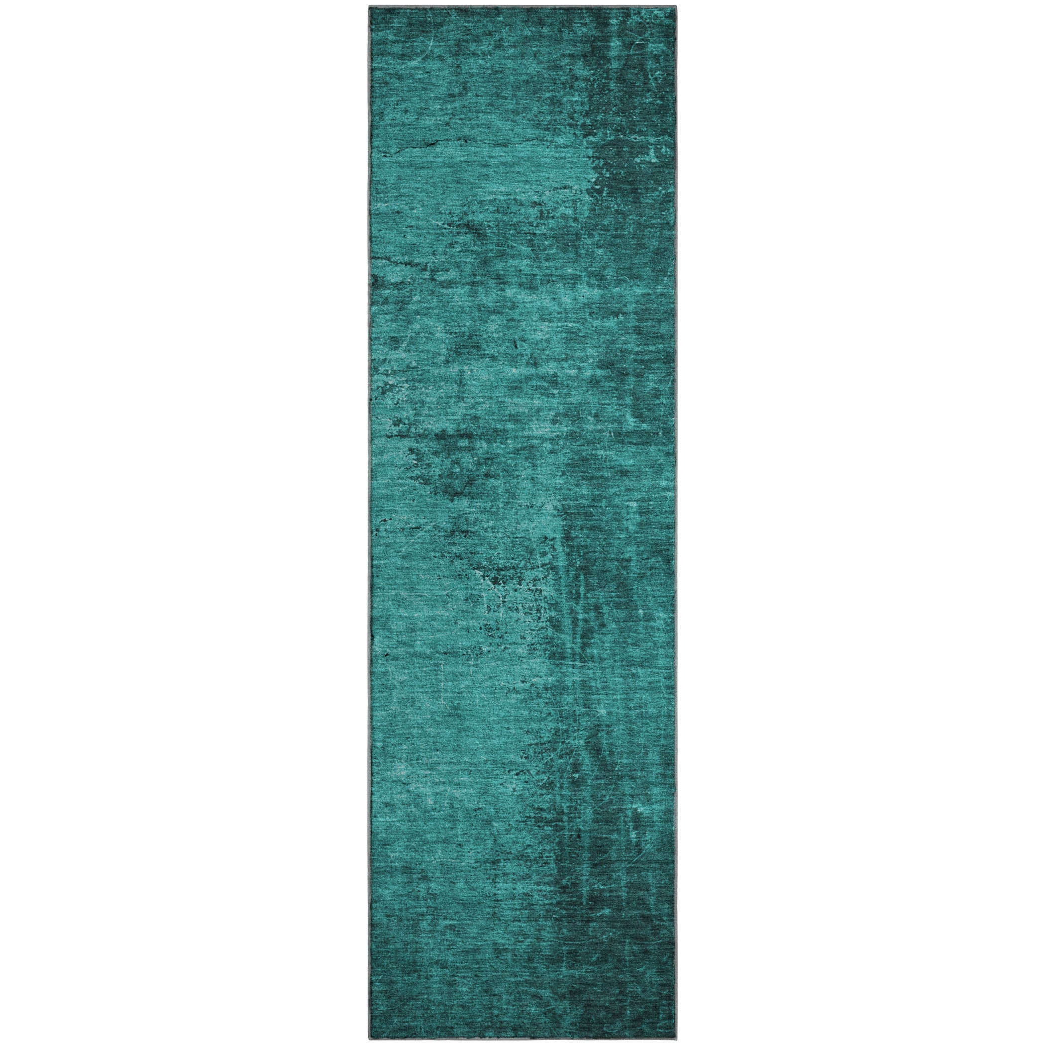 Jaipur Machine Washable Transitional Teal Rug 2'3" x 7'6" #shape_Runner