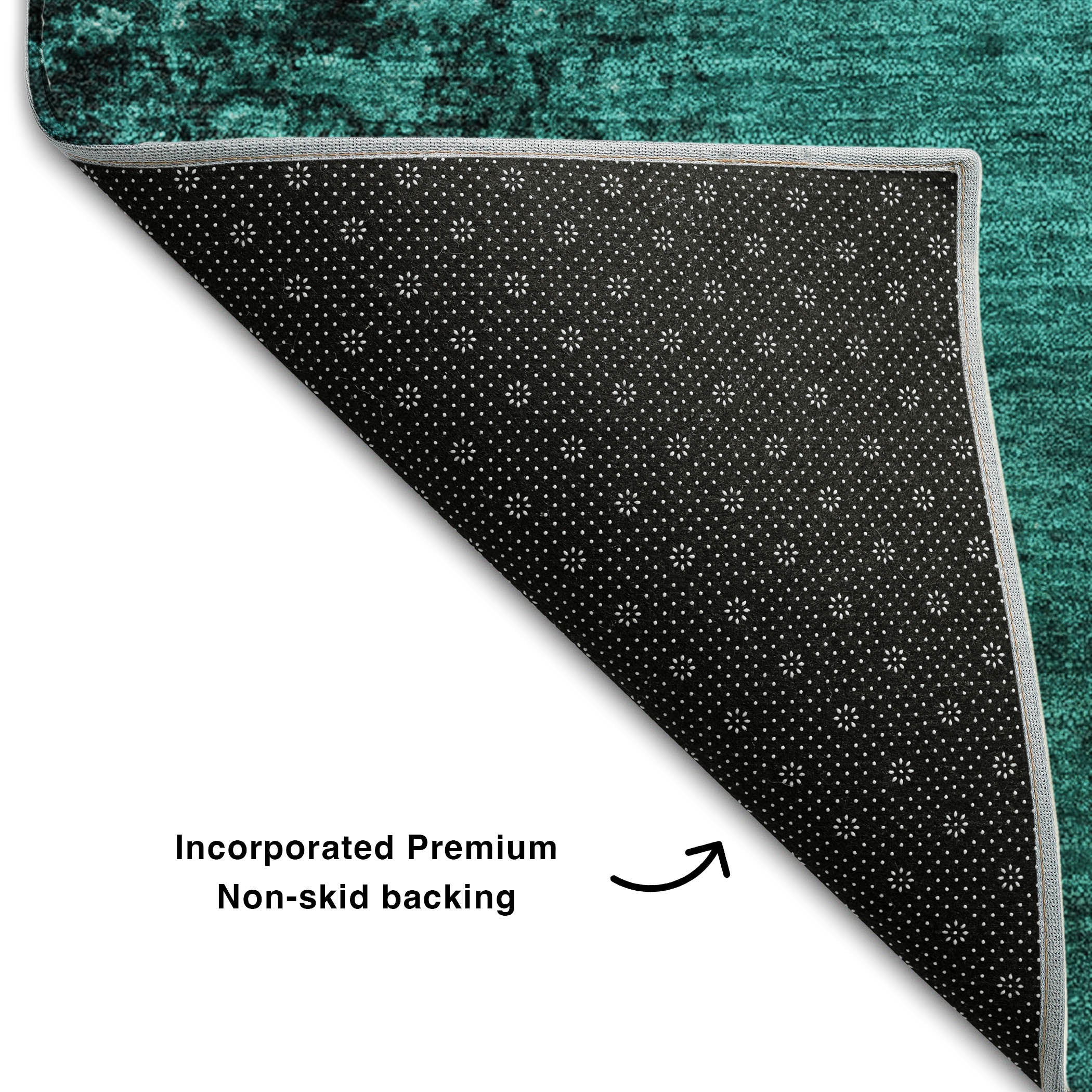 Jaipur Machine Washable Transitional Teal Rug 1'8" x 2'6" #shape_Rectangle
