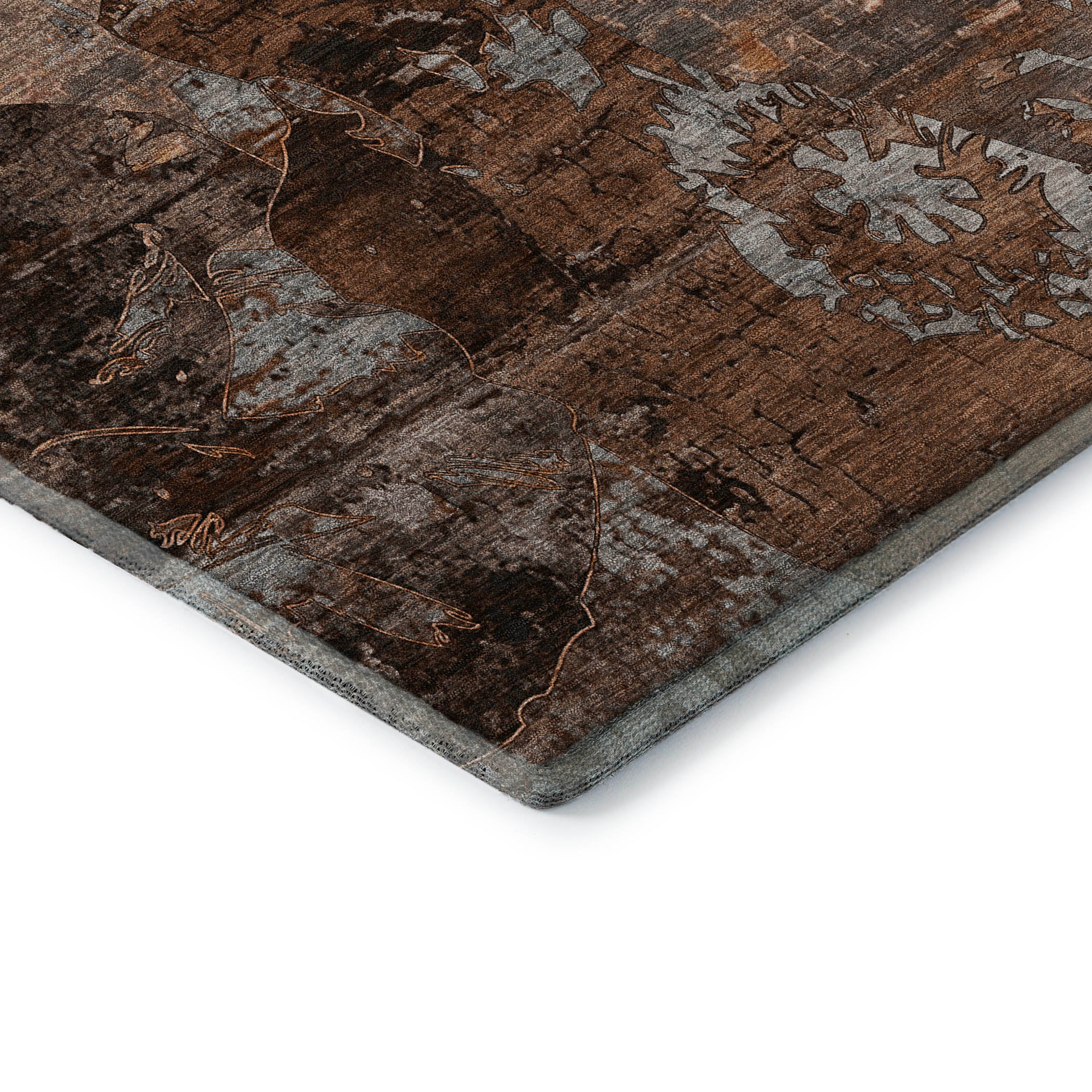 Dublin Machine Washable Transitional Terracotta Orange Rug 1'8" x 2'6" #shape_Rectangle