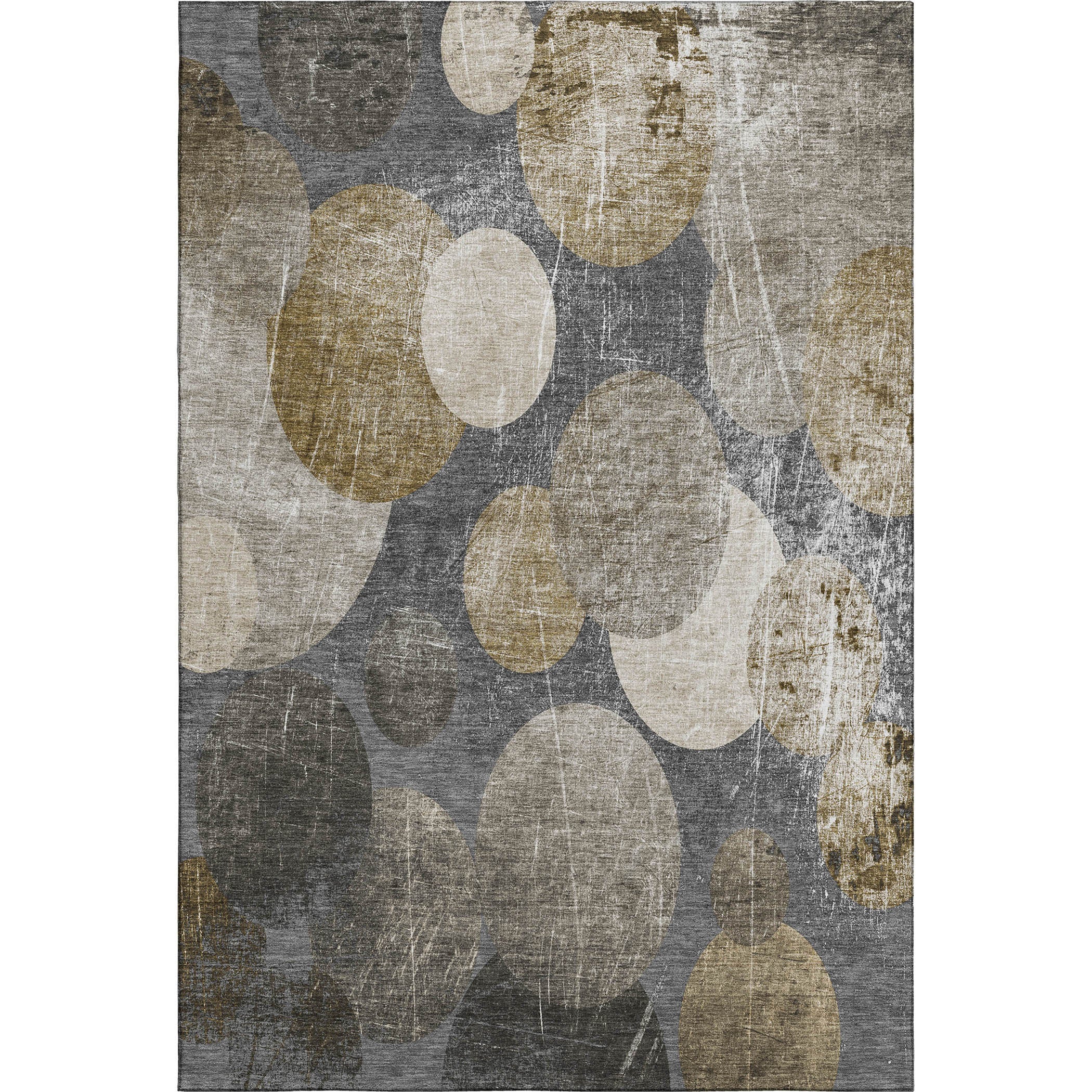 Hoi An Machine Washable Transitional Brown Rug 2'6" x 3'10" #shape_Rectangle
