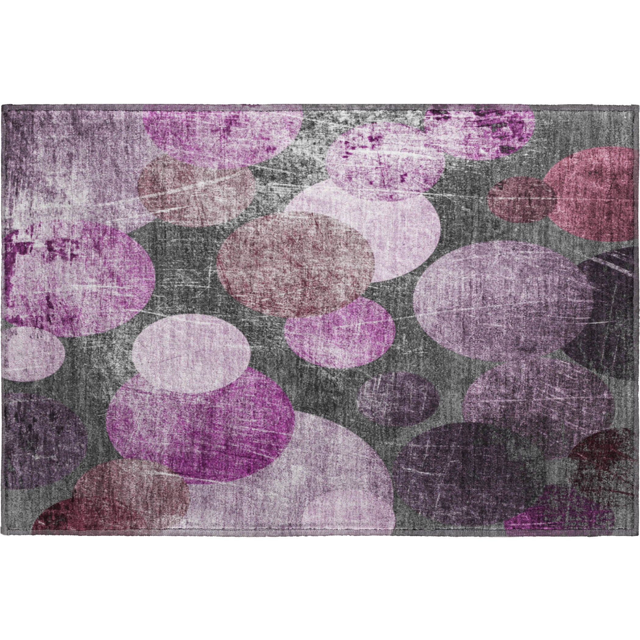 Hoi An Machine Washable Transitional Garnet Red Rug 1'8" x 2'6" #shape_Rectangle
