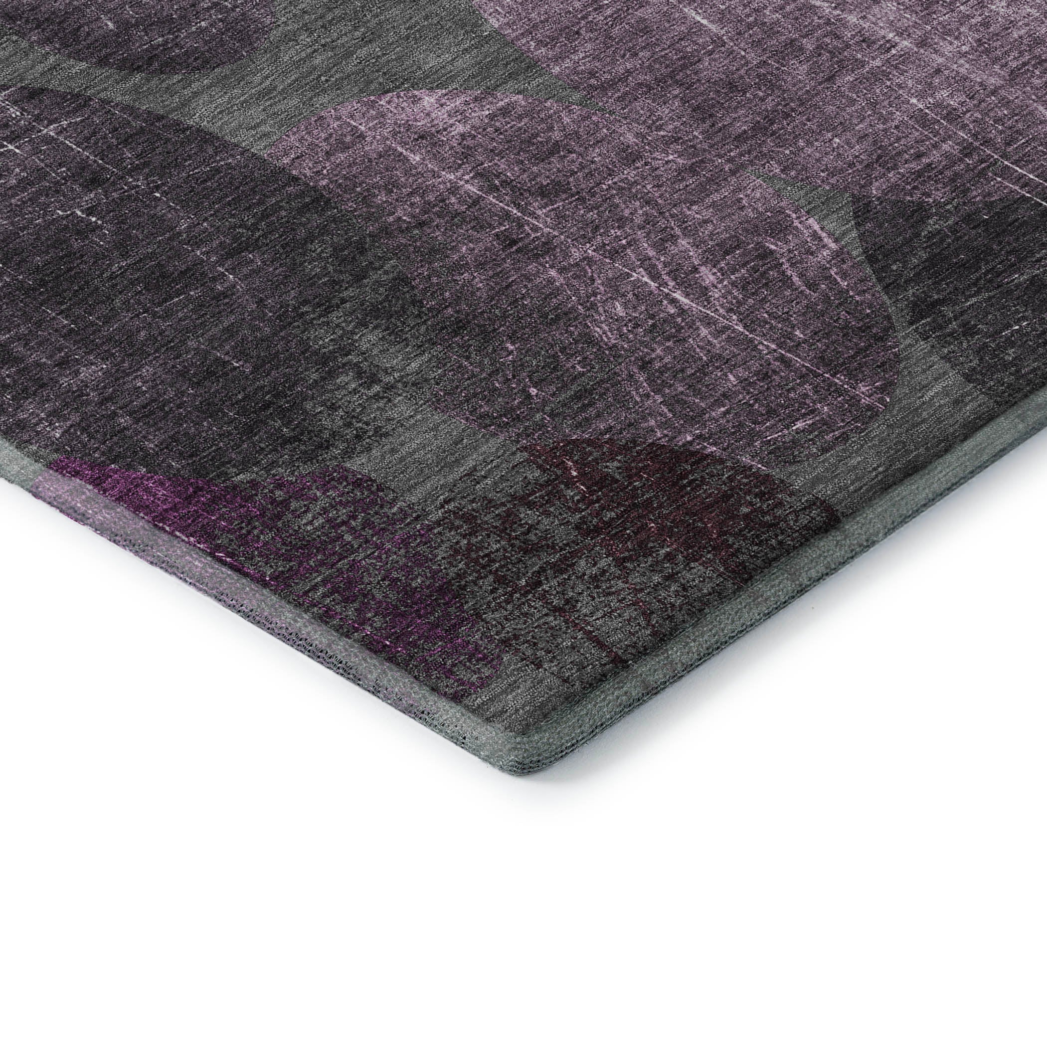 Hoi An Machine Washable Transitional Garnet Red Rug 1'8" x 2'6" #shape_Rectangle