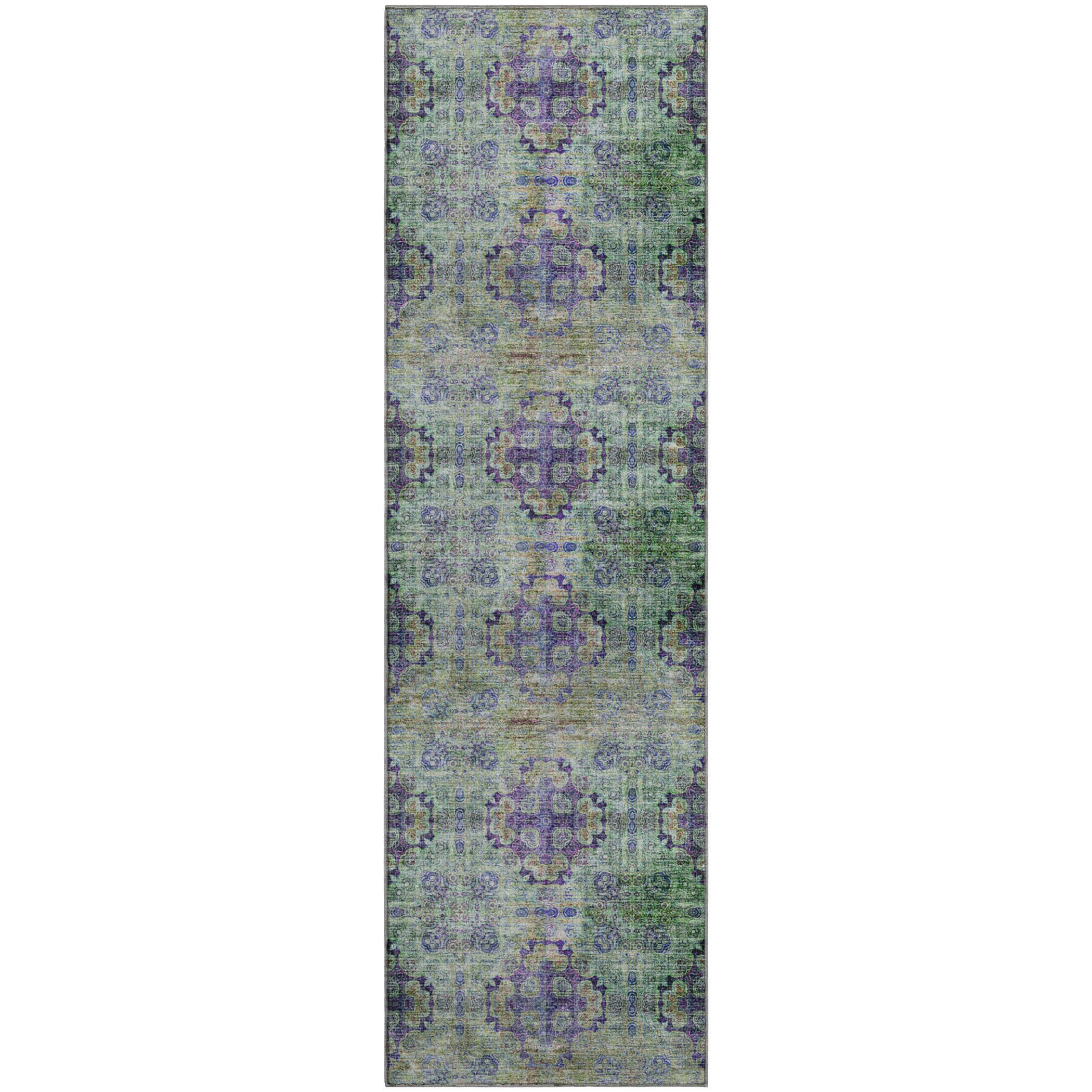 Mostar Machine Washable Transitional Purple Rug 2'3" x 7'6" #shape_Runner