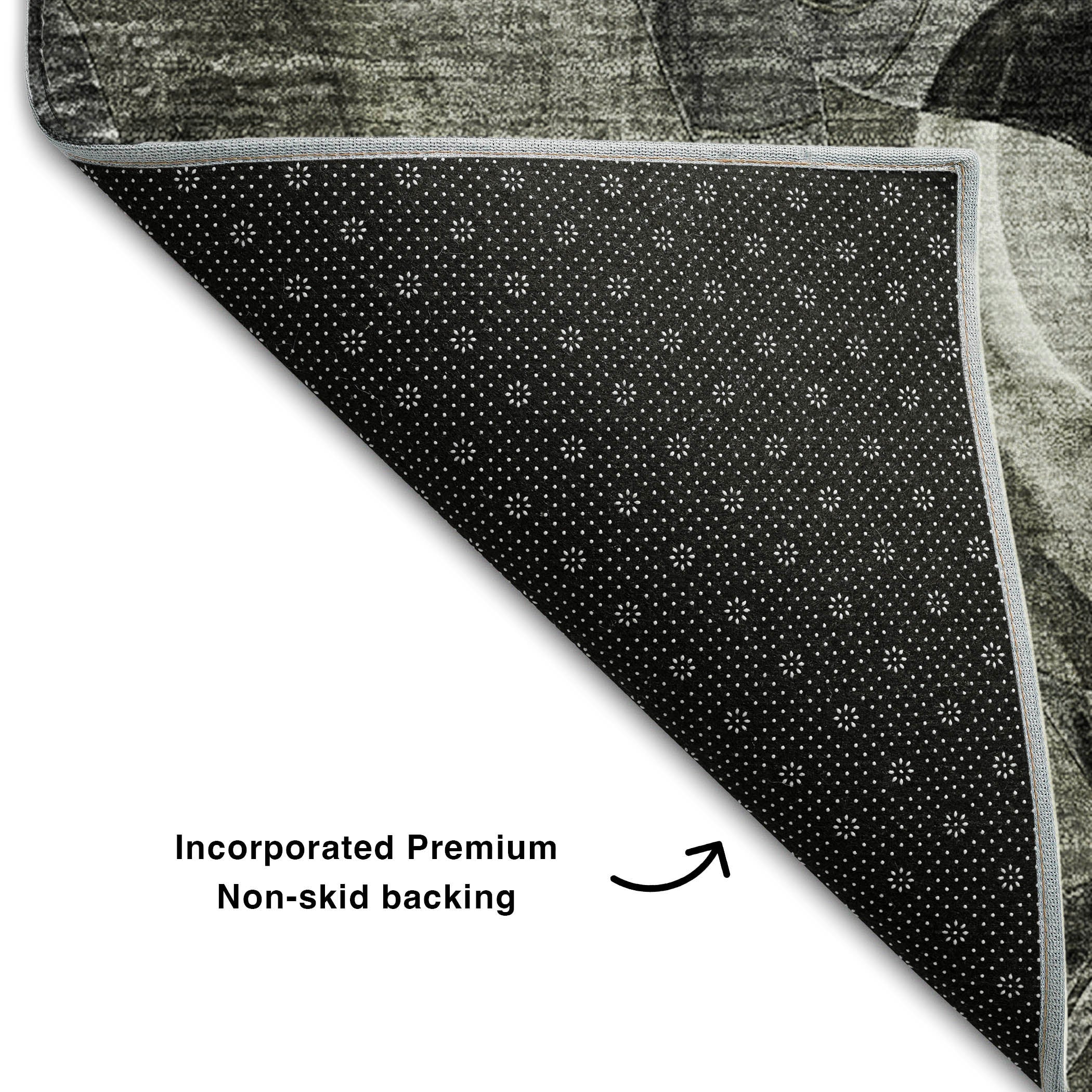 Queenstown Machine Washable Transitional Gray Rug 1'8" x 2'6" #shape_Rectangle