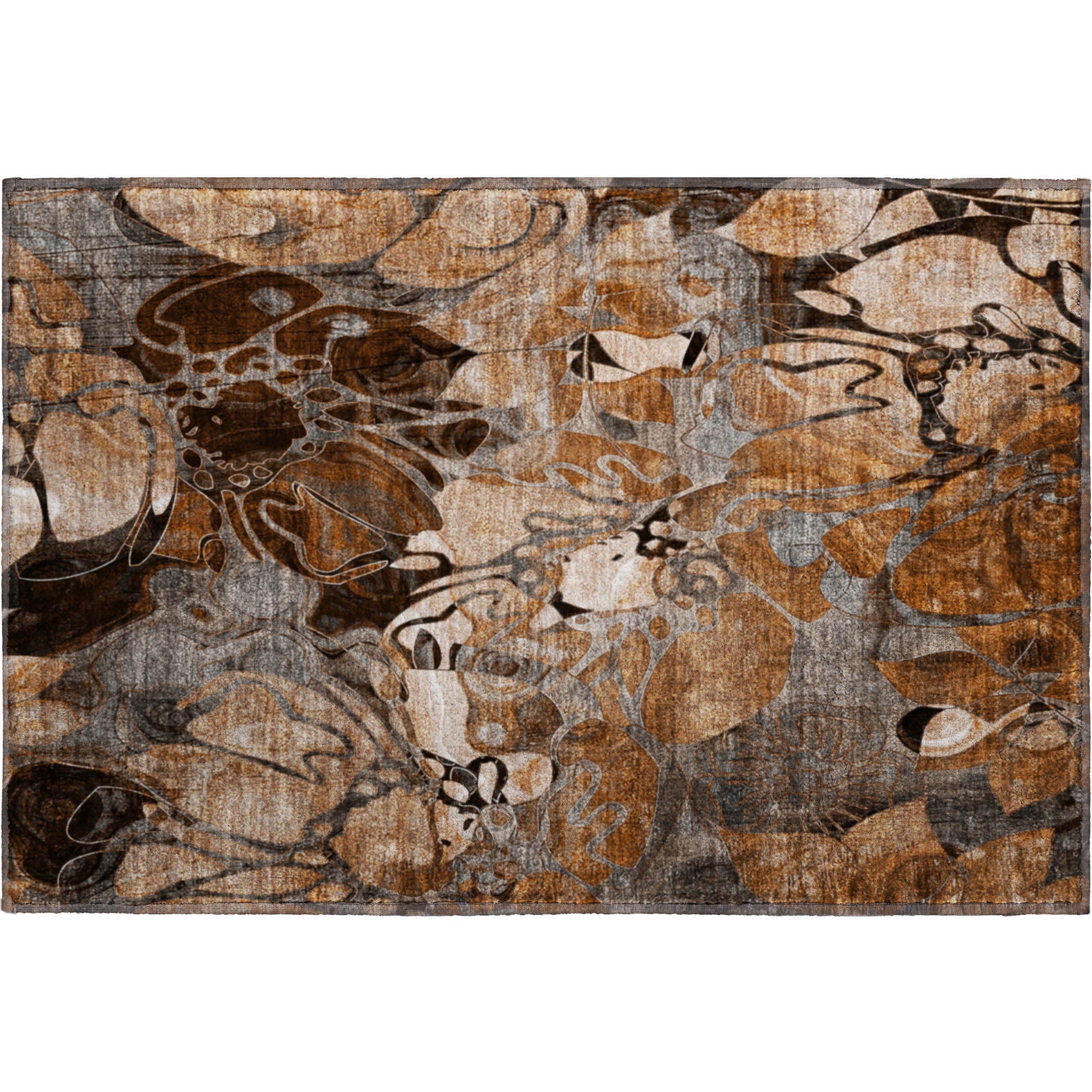 Queenstown Machine Washable Transitional Paprika Orange Rug 1'8" x 2'6" #shape_Rectangle