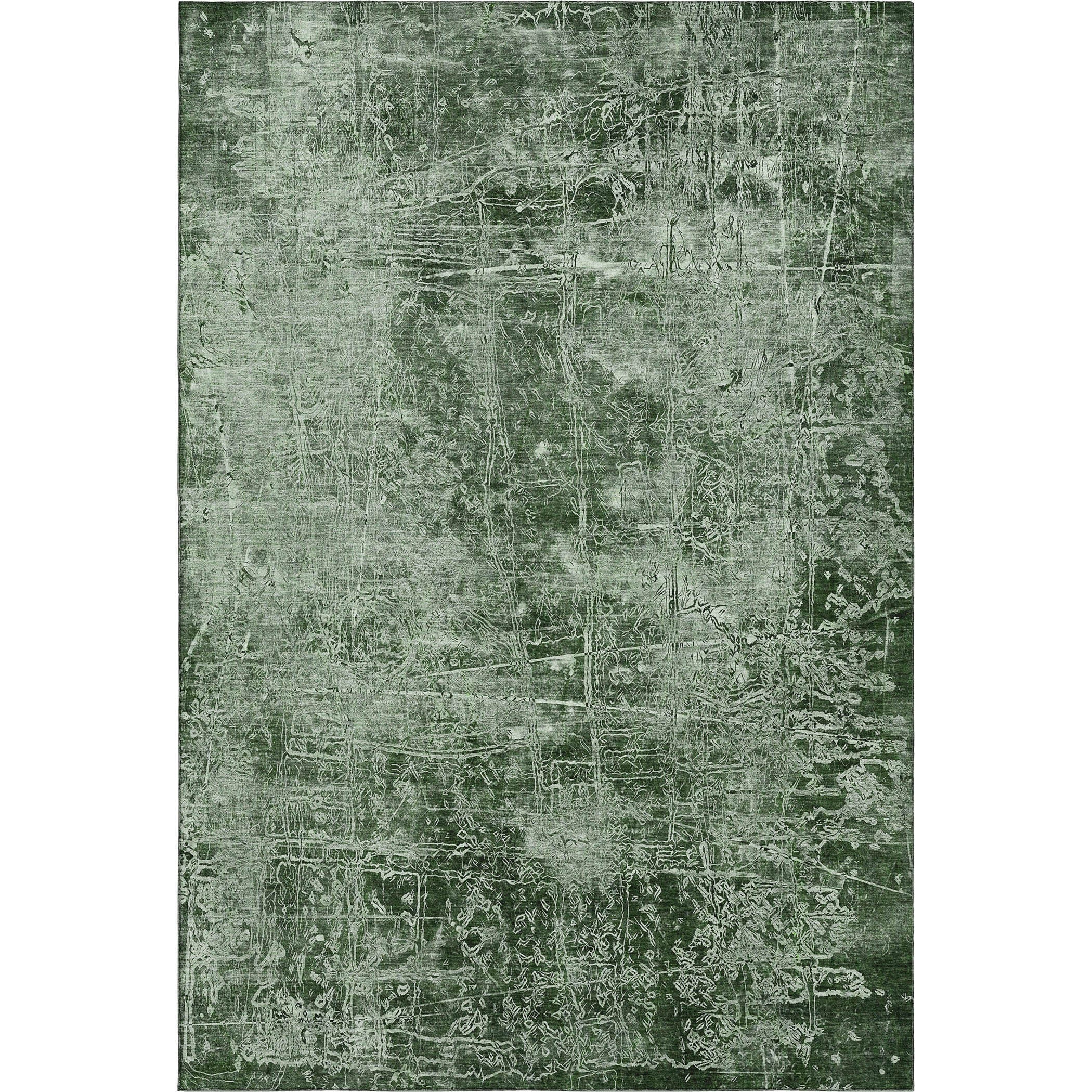 Bergen Machine Washable Transitional Emerald Green Rug 2'6" x 3'10" #shape_Rectangle