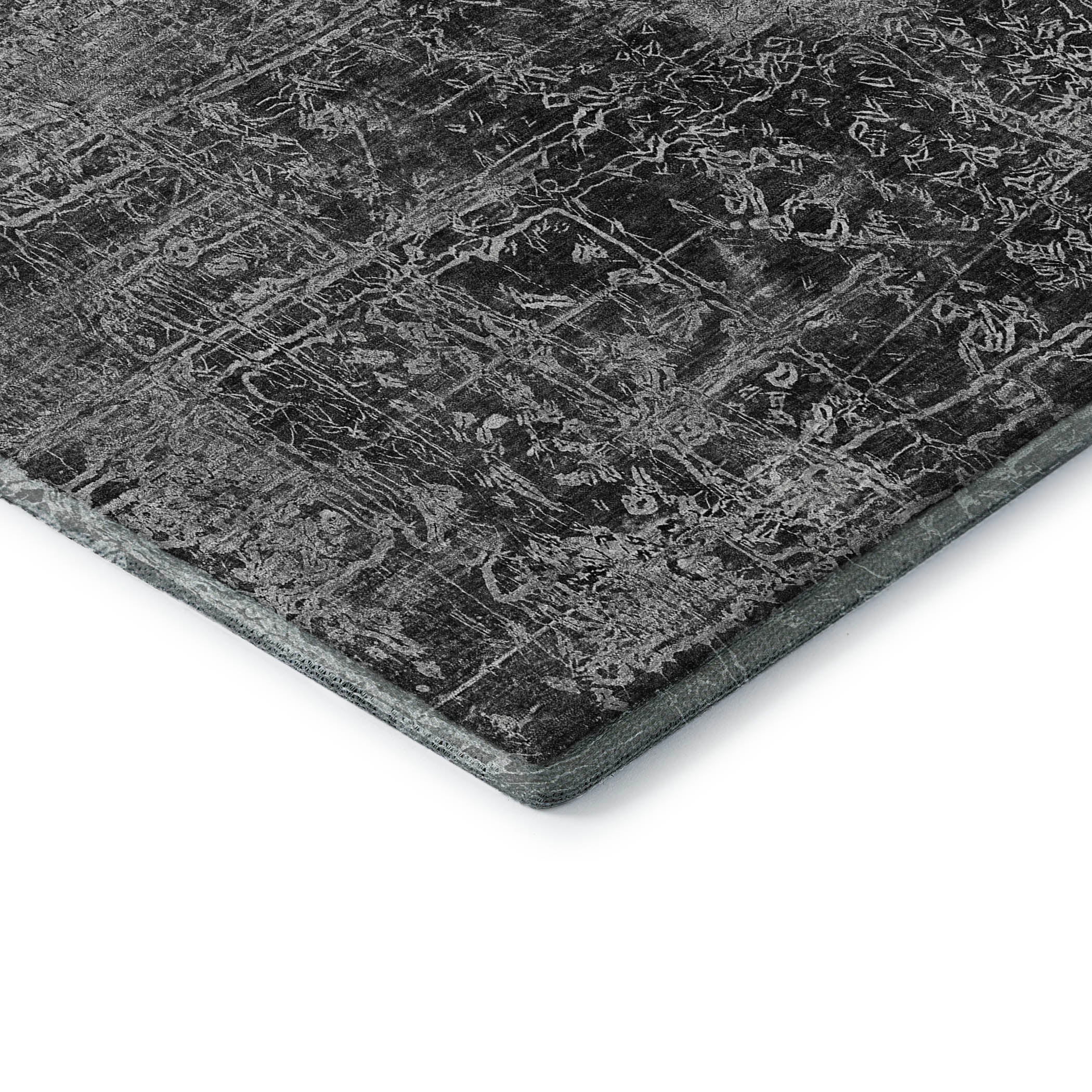 Bergen Machine Washable Transitional Gray Rug 1'8" x 2'6" #shape_Rectangle
