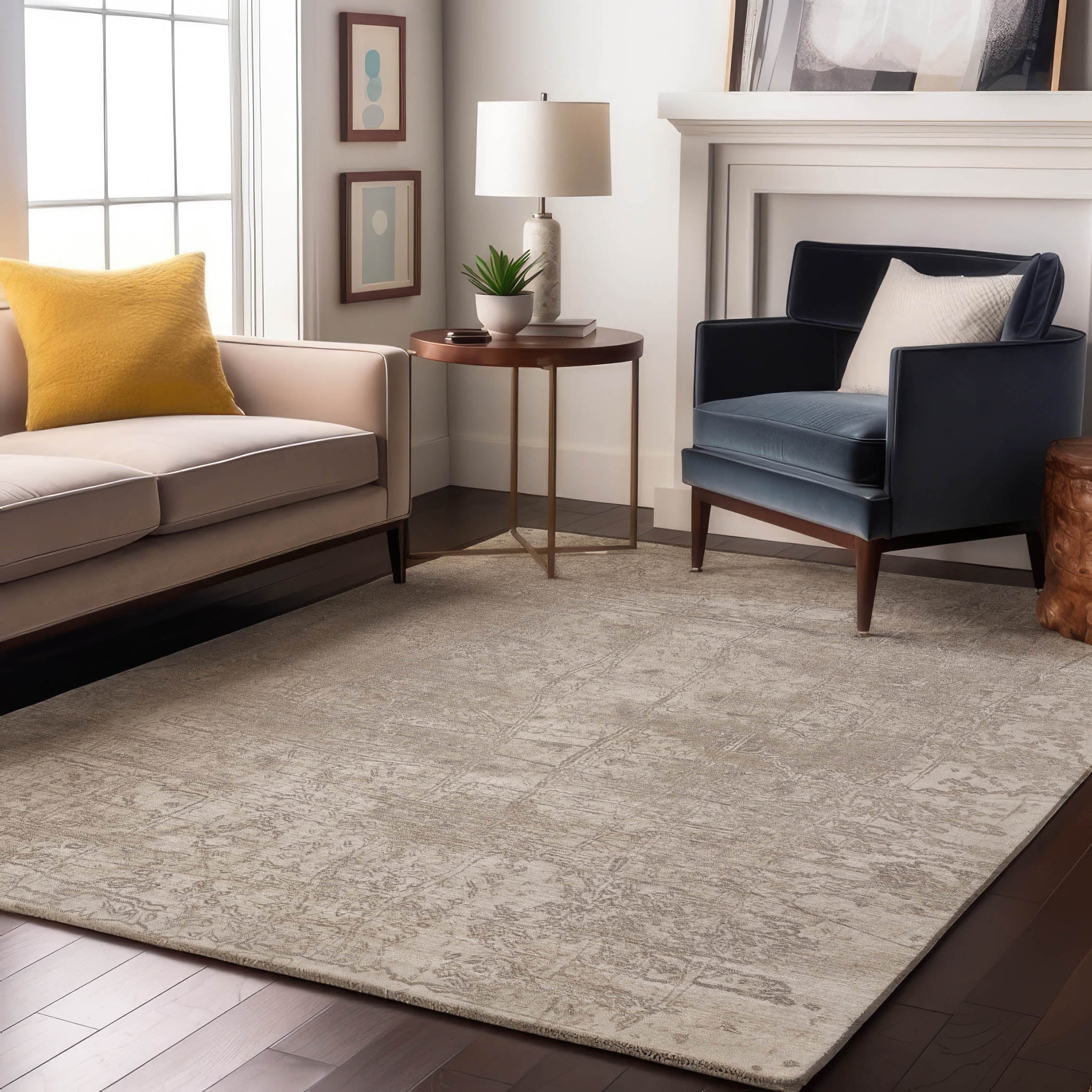Bergen Machine Washable Transitional Ivory Rug 2'6" x 3'10" #shape_Rectangle