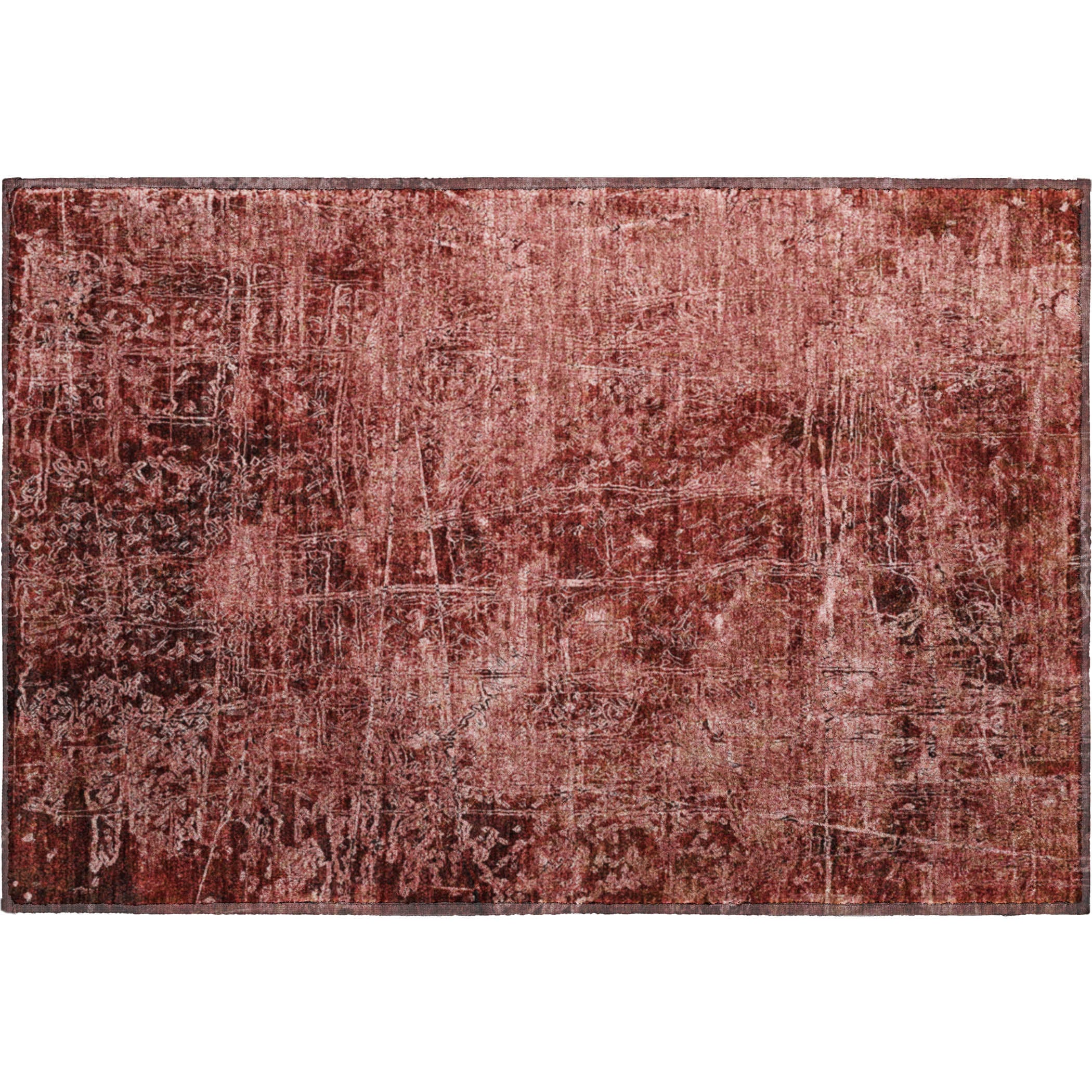 Bergen Machine Washable Transitional Merlot Red Rug 1'8" x 2'6" #shape_Rectangle