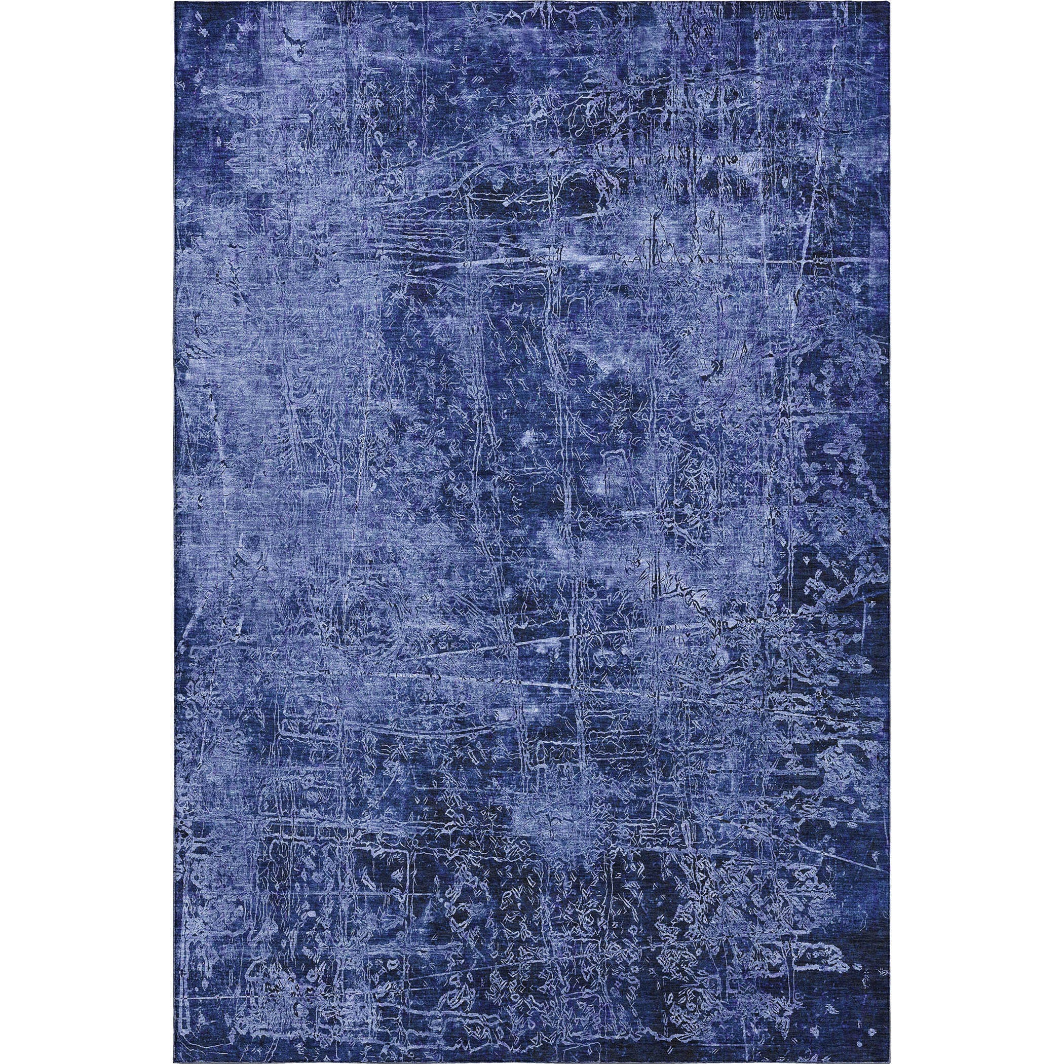 Bergen Machine Washable Transitional Navy Blue Rug 2'6" x 3'10" #shape_Rectangle