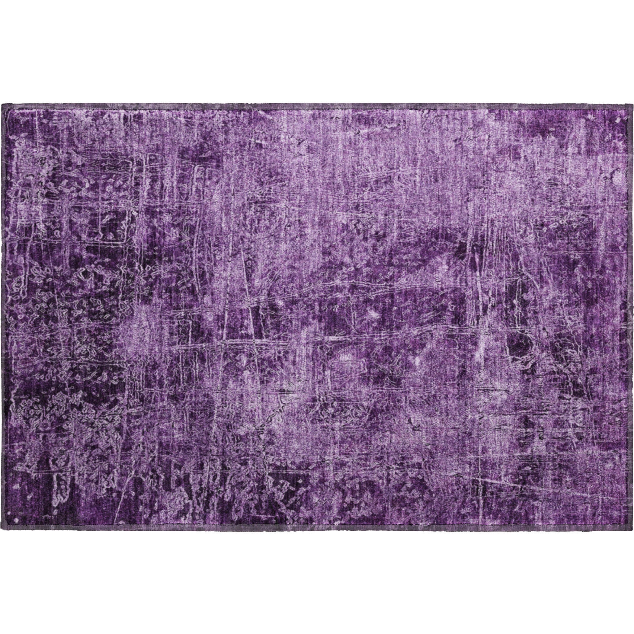 Bergen Machine Washable Transitional Purple Rug 1'8" x 2'6" #shape_Rectangle