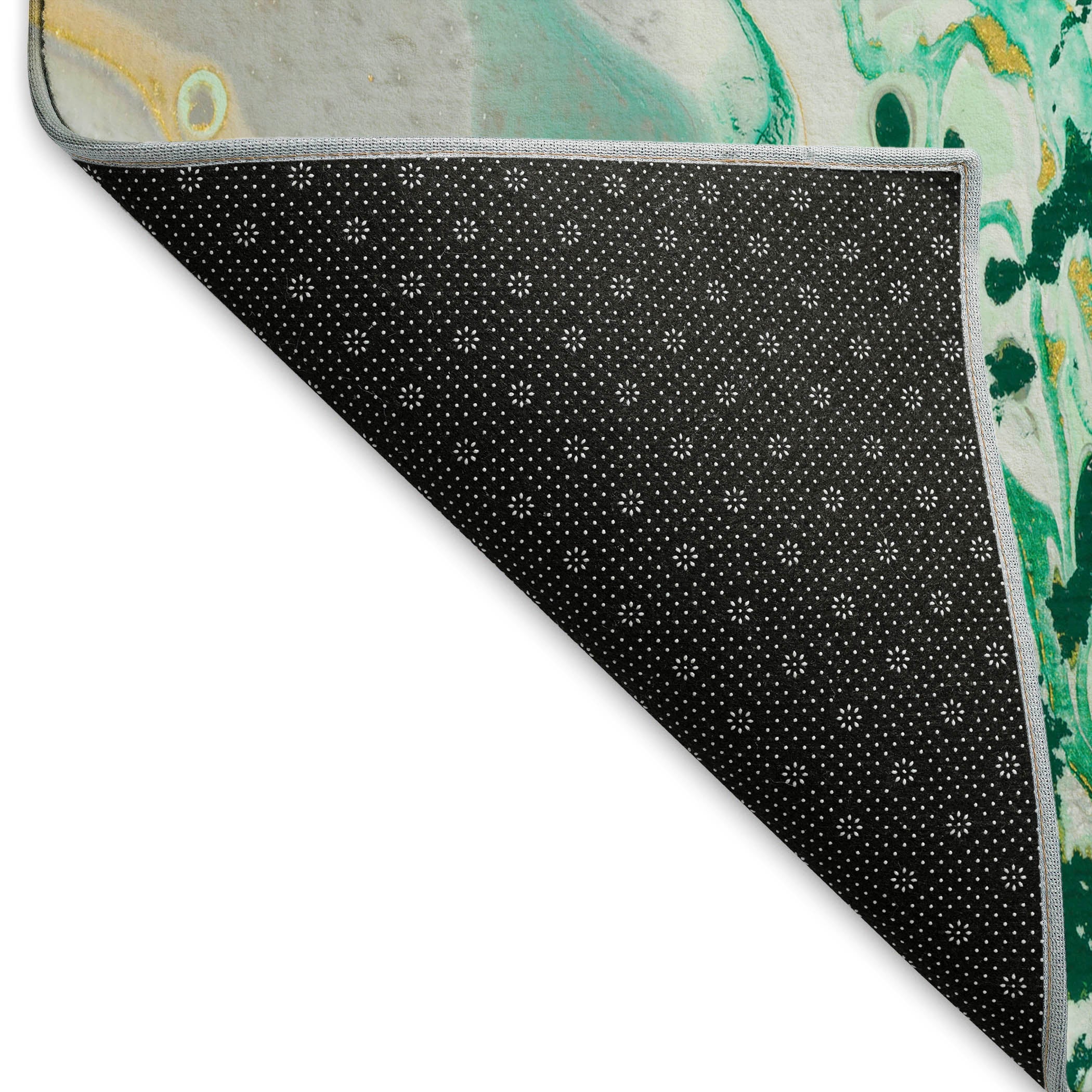 Reykjavik Machine Washable Contemporary Green Rug 1'8" x 2'6" #shape_Rectangle