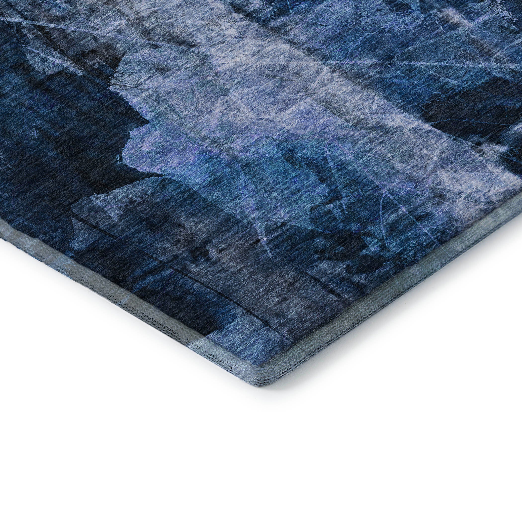 Kyoto Machine Washable Transitional Navy Blue Rug 1'8" x 2'6" #shape_Rectangle