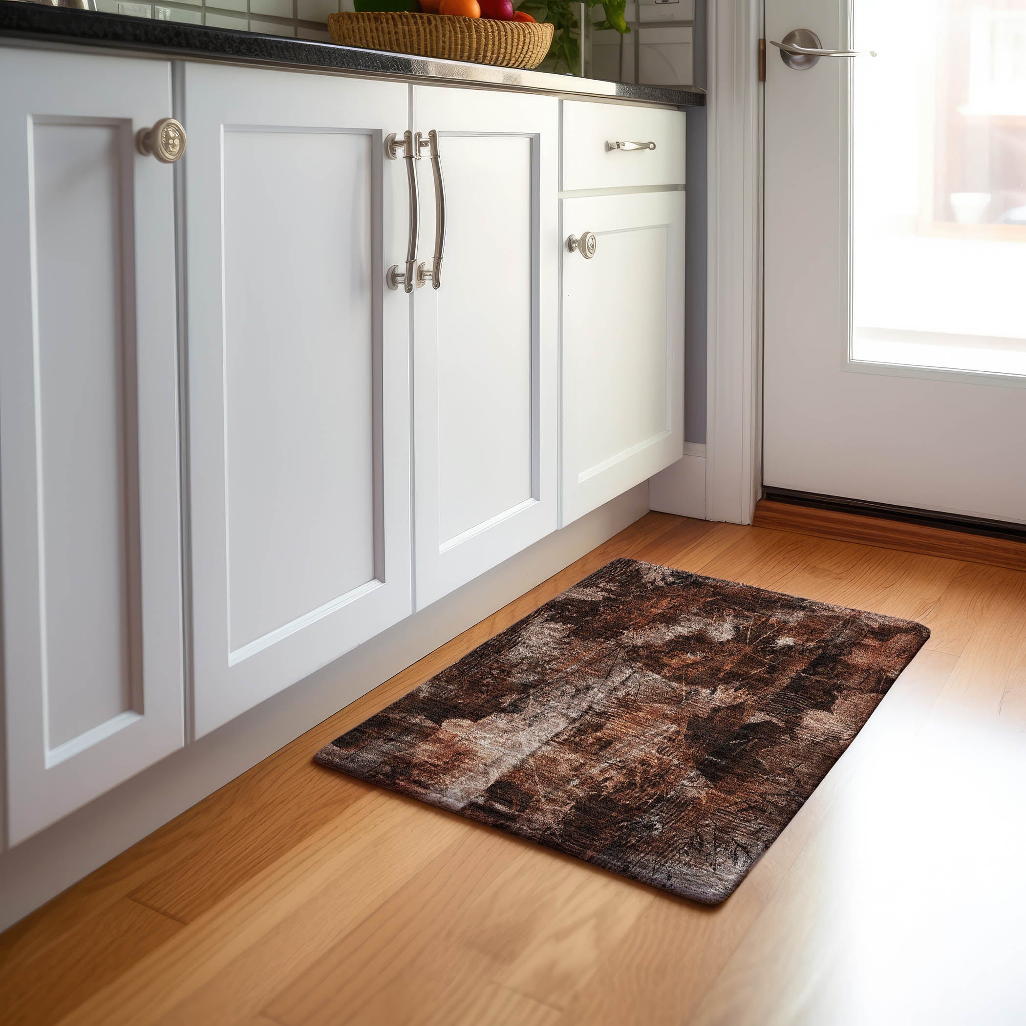 Kyoto Machine Washable Transitional Paprika Orange Rug 1'8" x 2'6" #shape_Rectangle