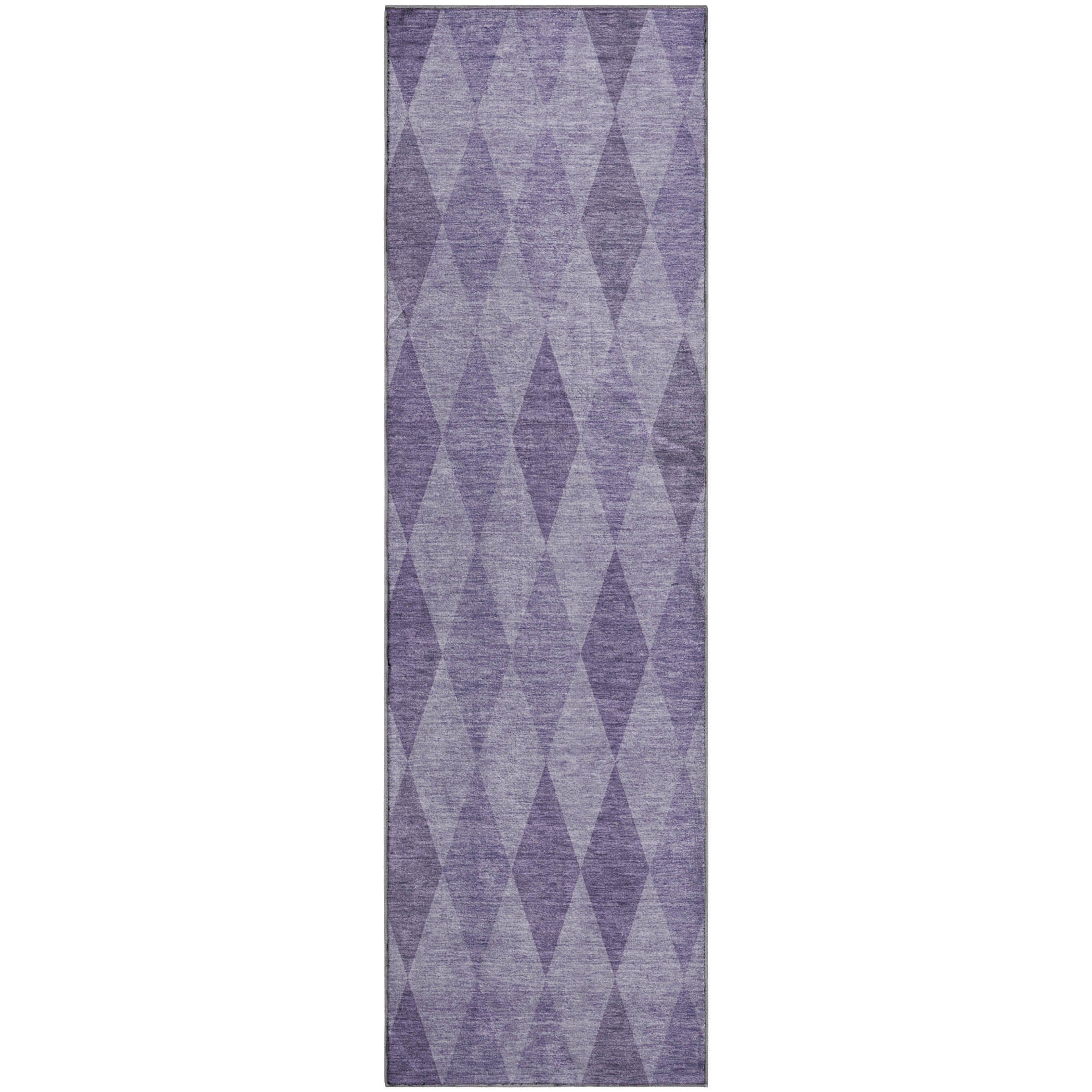 Kathmandu Machine Washable Transitional Purple Rug 2'3" x 7'6" #shape_Runner