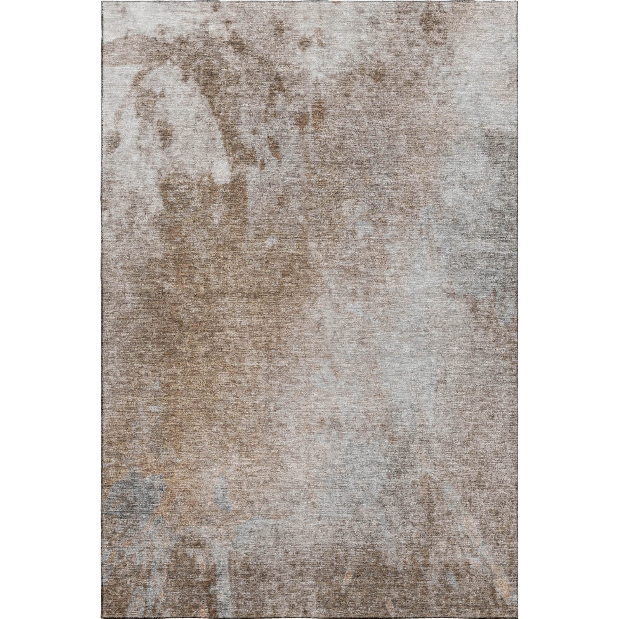 Mdina Machine Washable Transitional Mocha Brown Rug 2'6" x 3'10" #shape_Rectangle