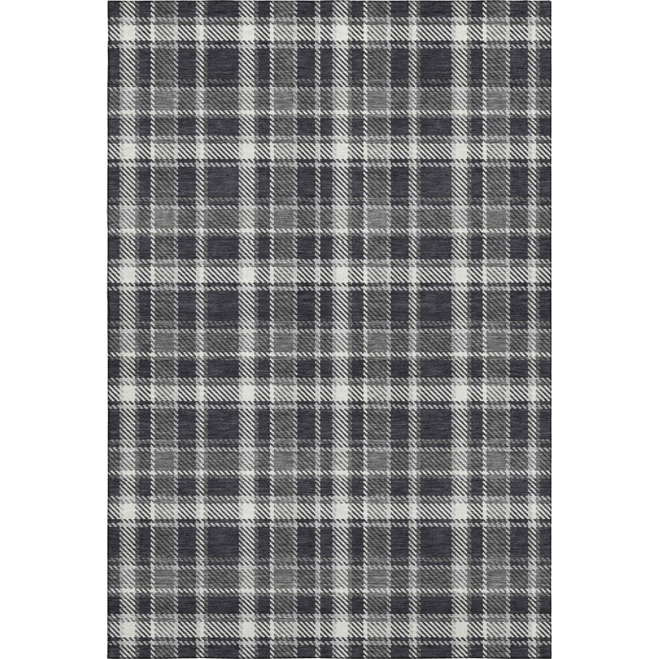 Luang Prabang Machine Washable Transitional Black Rug 2'6" x 3'10" #shape_Rectangle