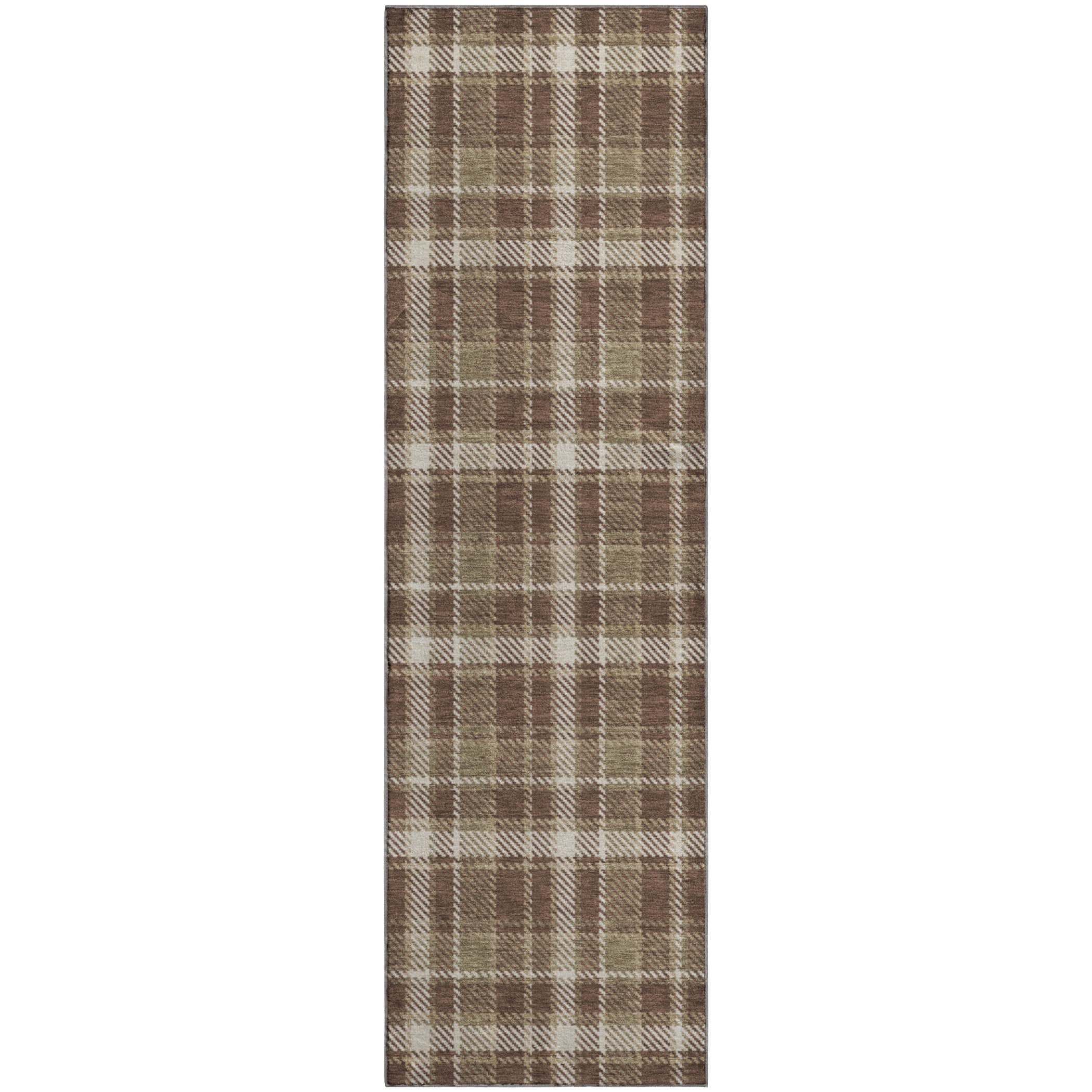 Luang Prabang Machine Washable Transitional Chocolate Brown Rug 2'3" x 7'6" #shape_Runner