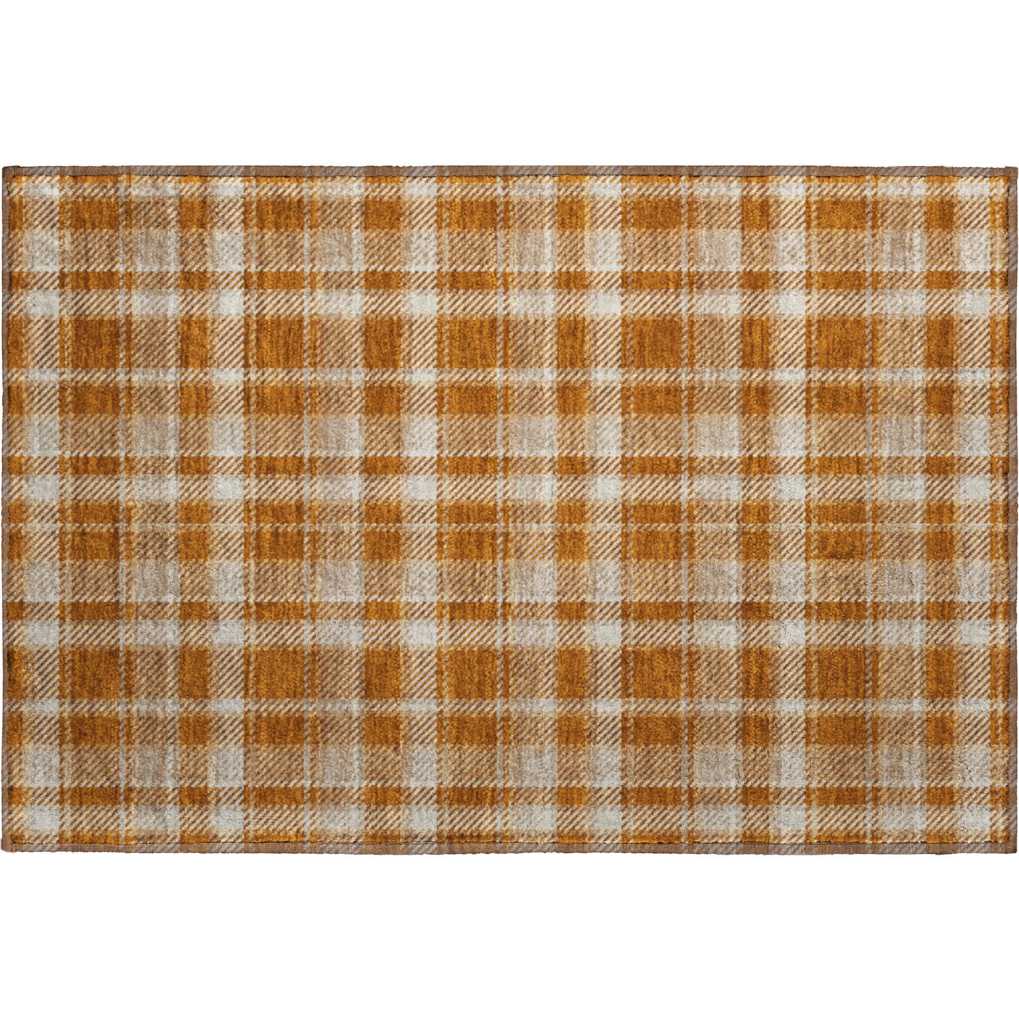 Luang Prabang Machine Washable Transitional Paprika Orange Rug 1'8" x 2'6" #shape_Rectangle