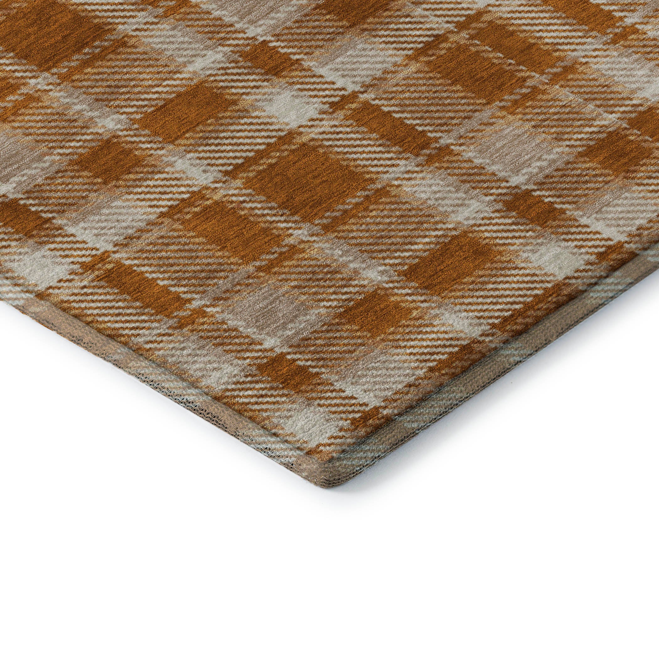 Luang Prabang Machine Washable Transitional Paprika Orange Rug 1'8" x 2'6" #shape_Rectangle
