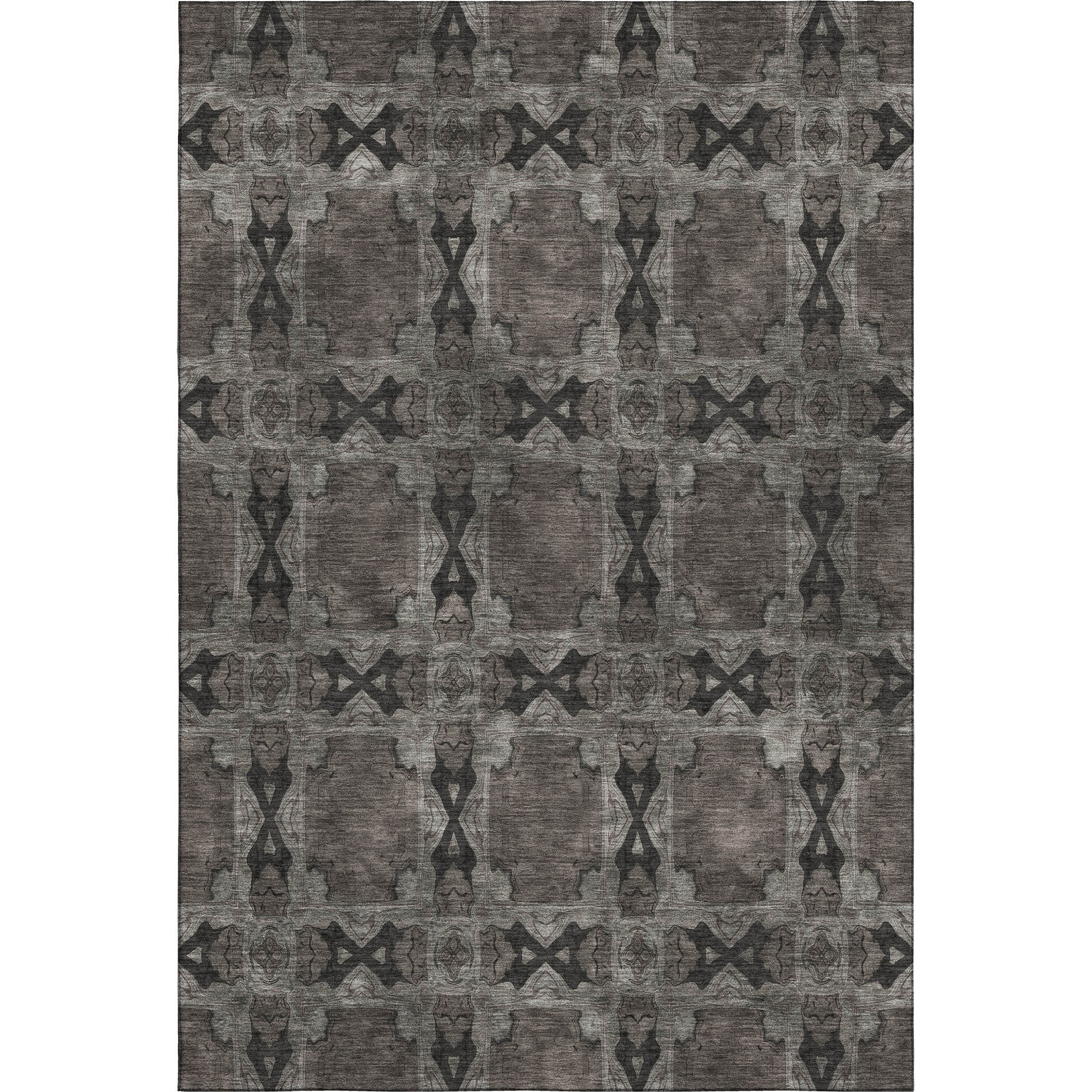 Hoi An Machine Washable Transitional Gray Rug 2'6" x 3'10" #shape_Rectangle