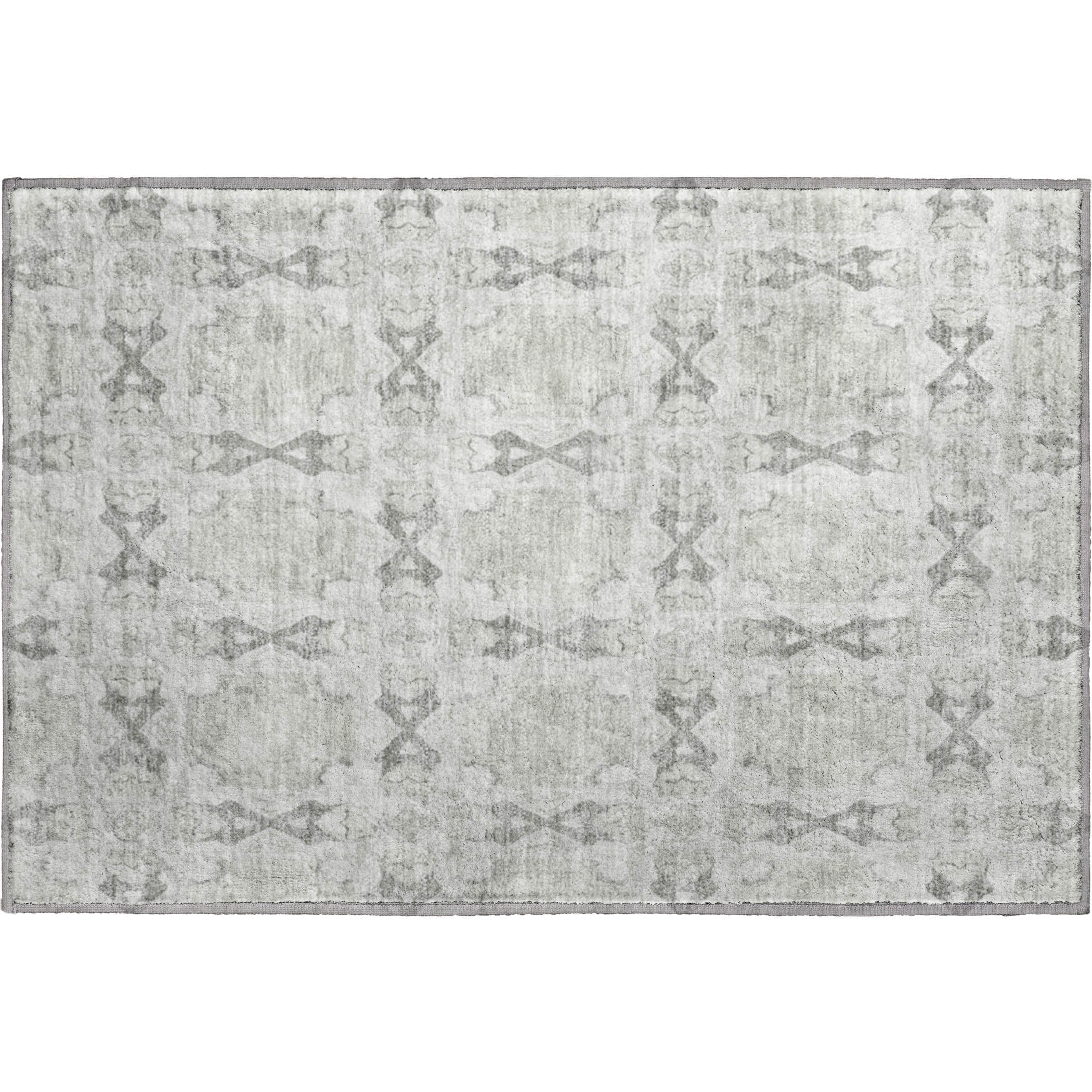 Hoi An Machine Washable Transitional Ivory Rug 1'8" x 2'6" #shape_Rectangle