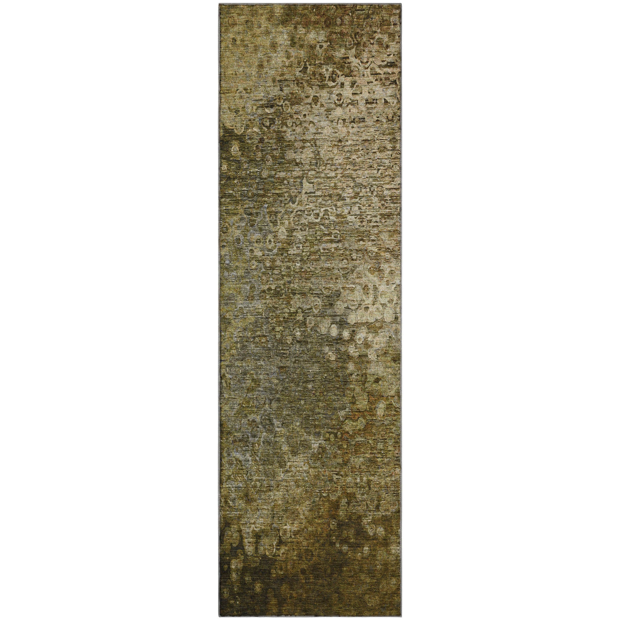 Kotor Machine Washable Transitional Brown Rug 2'3" x 7'6" #shape_Runner