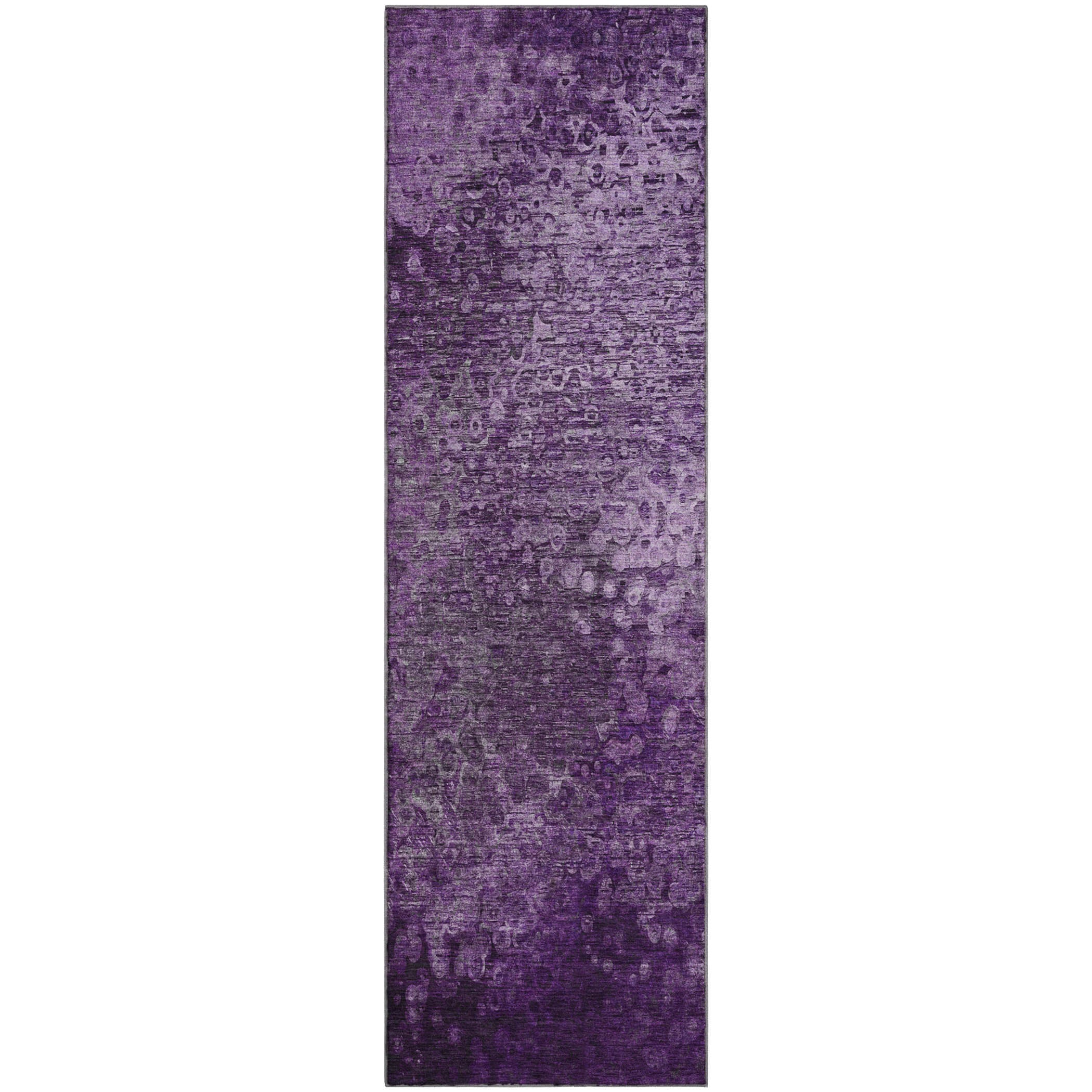 Kotor Machine Washable Transitional Purple Rug 2'3" x 7'6" #shape_Runner