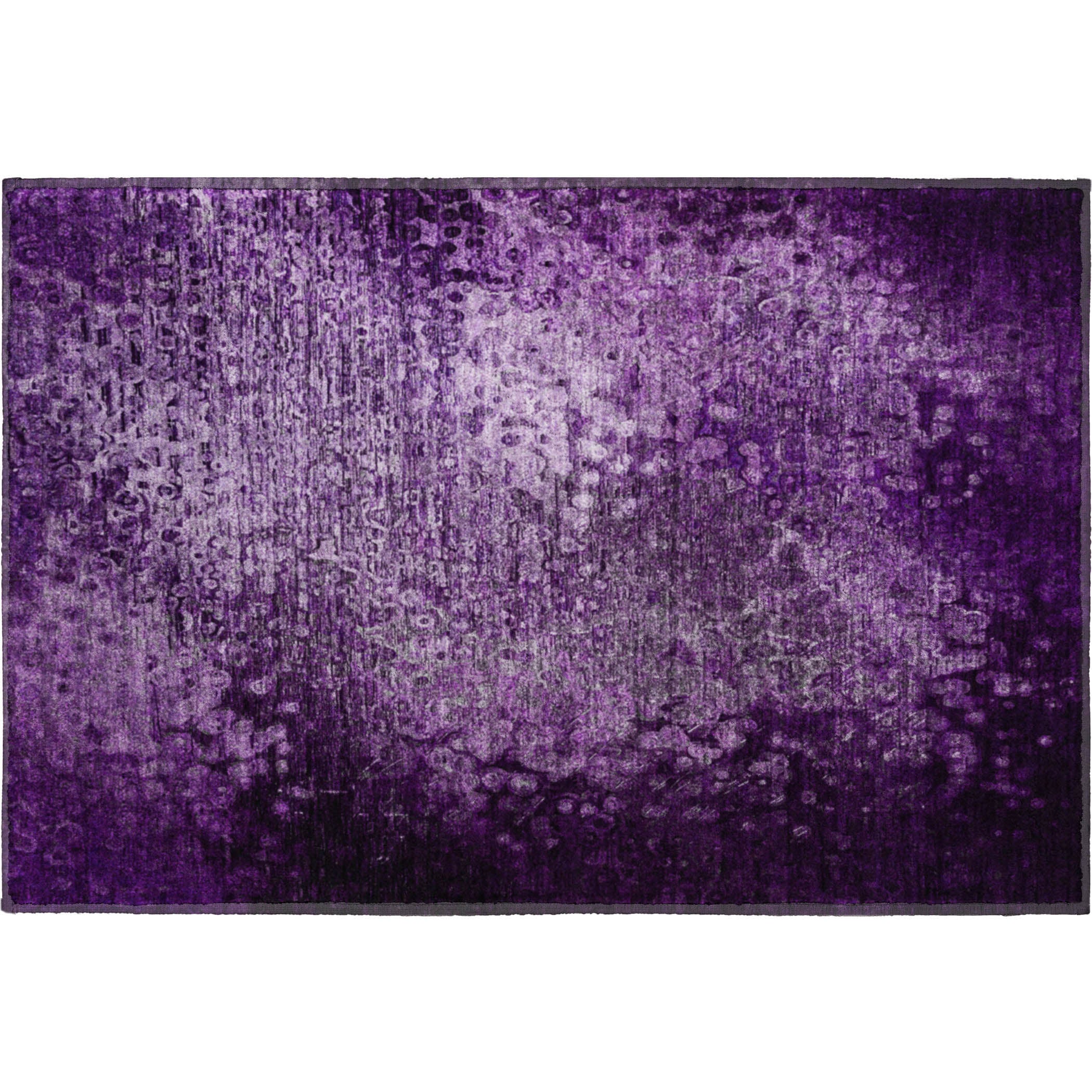 Kotor Machine Washable Transitional Purple Rug 1'8" x 2'6" #shape_Rectangle