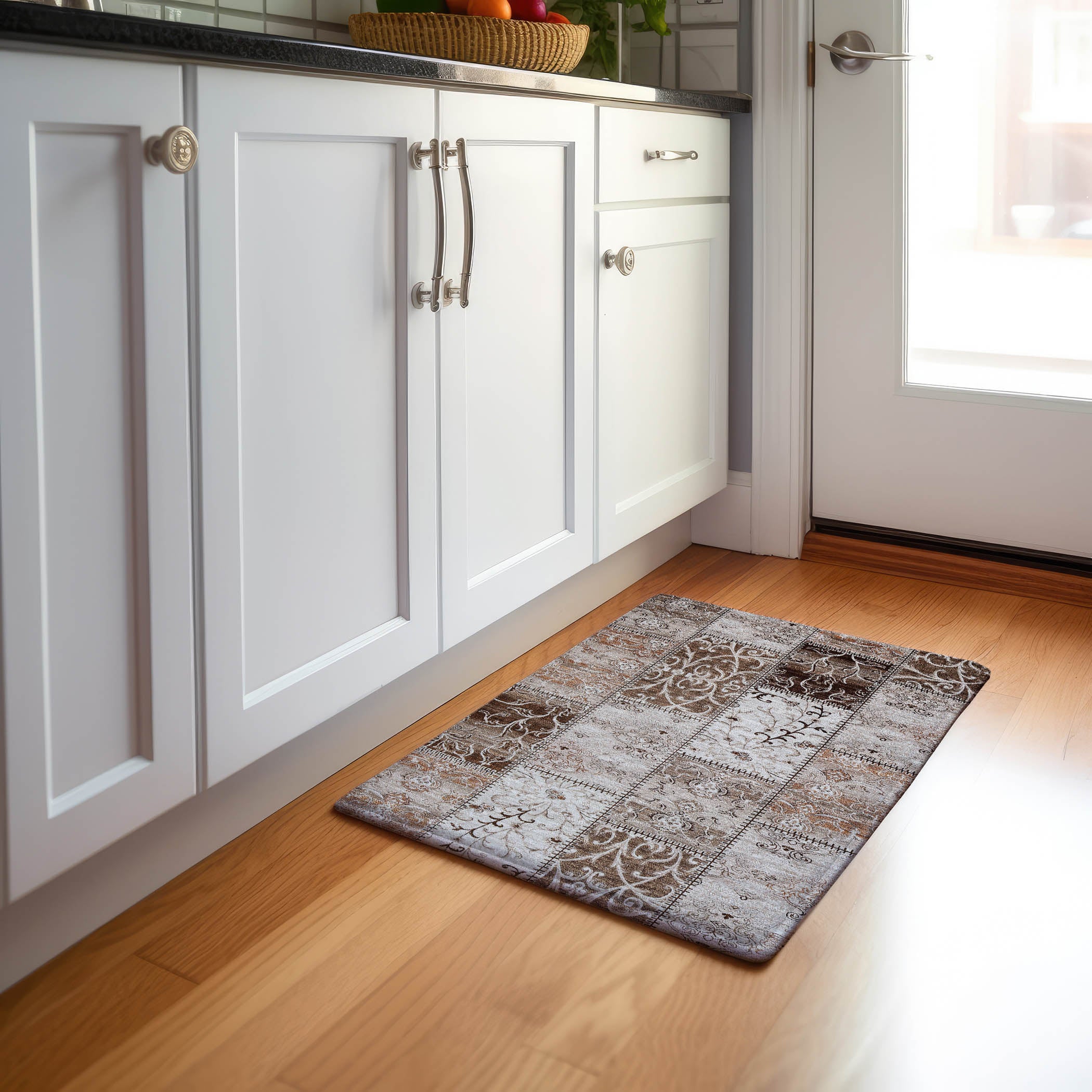 Jaipur Machine Washable Transitional Beige Brown Rug 1'8" x 2'6" #shape_Rectangle